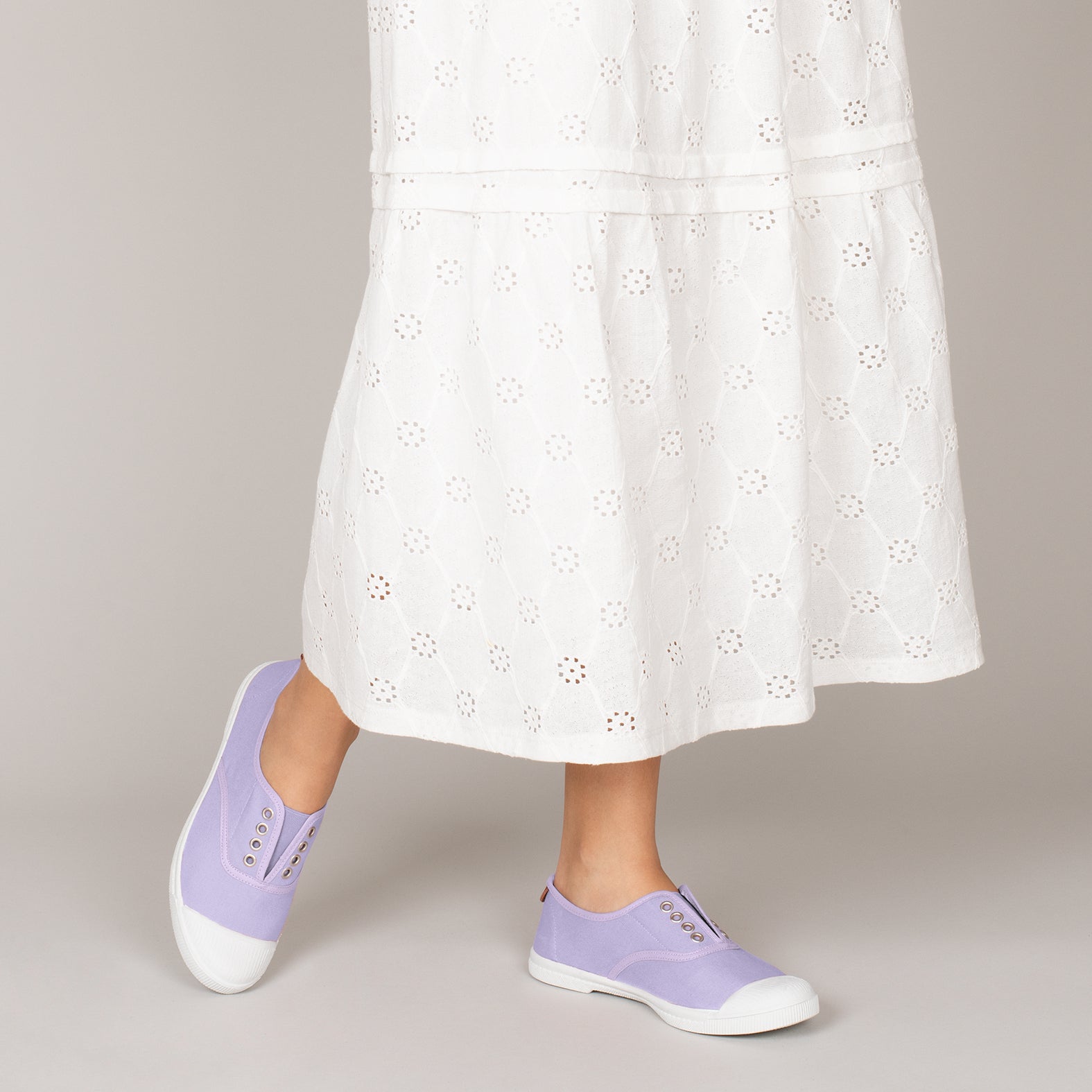 WAY - Zapatillas sin cordones de lona LILAS