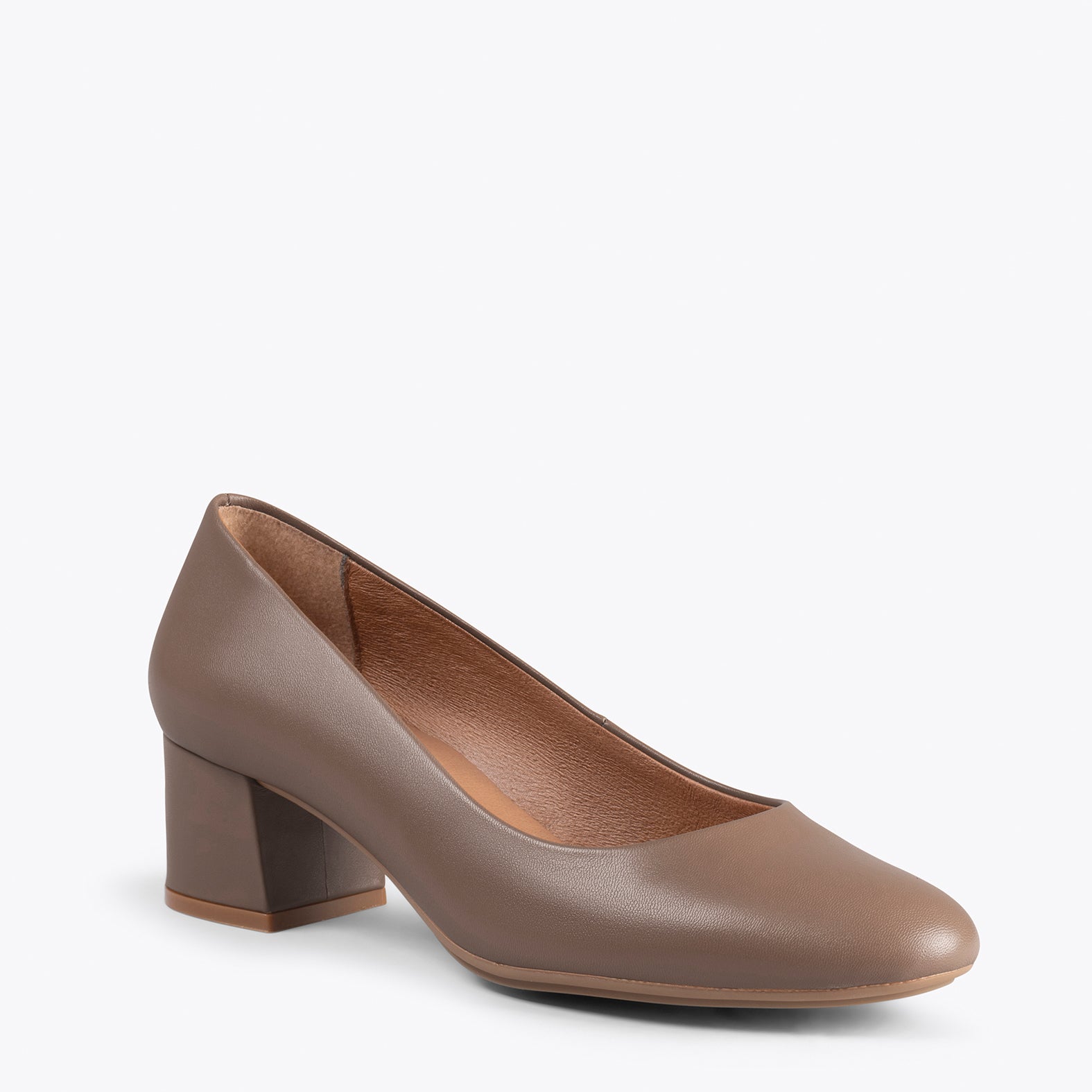 URBAN REDONDO SALON - Zapatos de tacón bajo de napa MARRÓN - miMaO ®