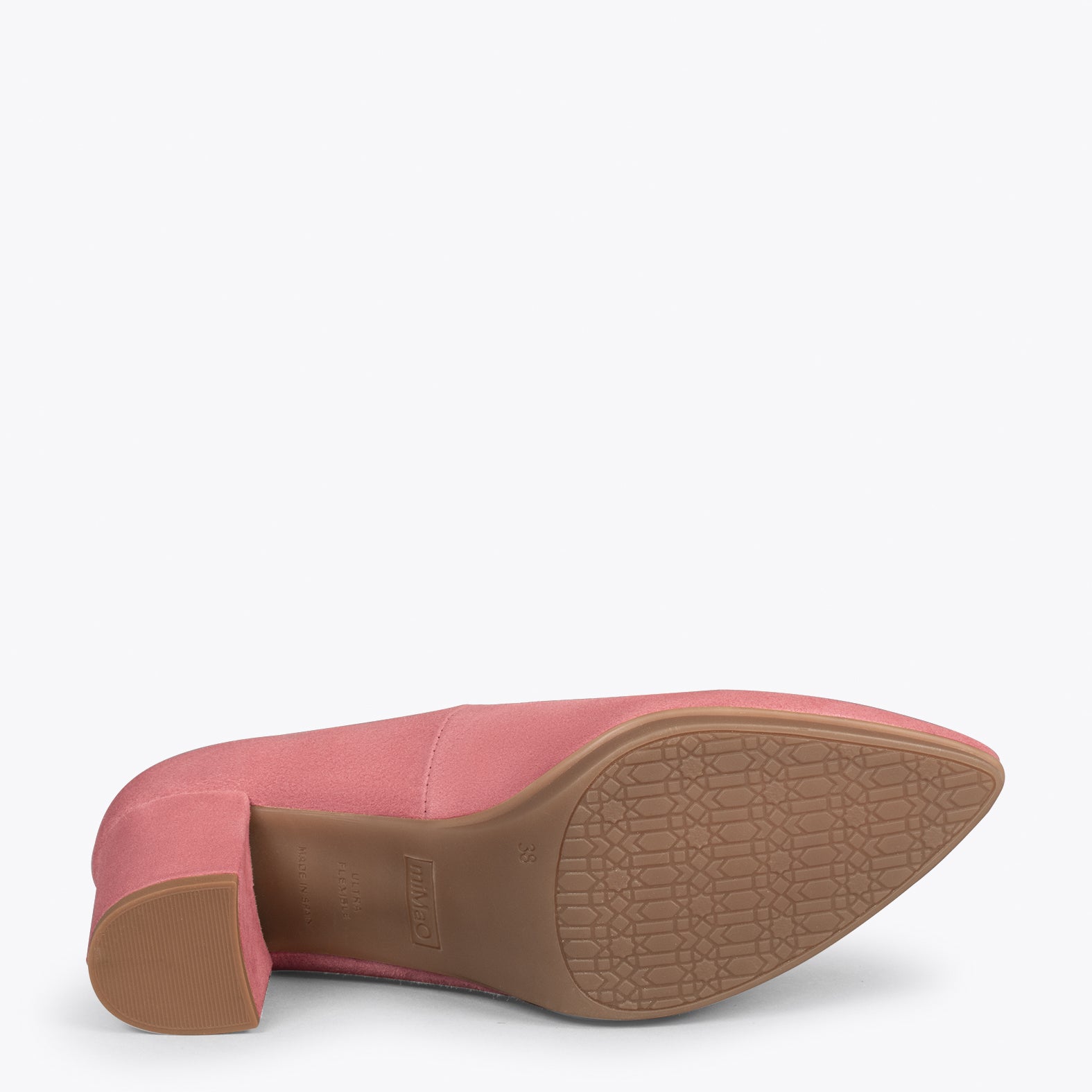 URBAN S – PINK suede mid heels