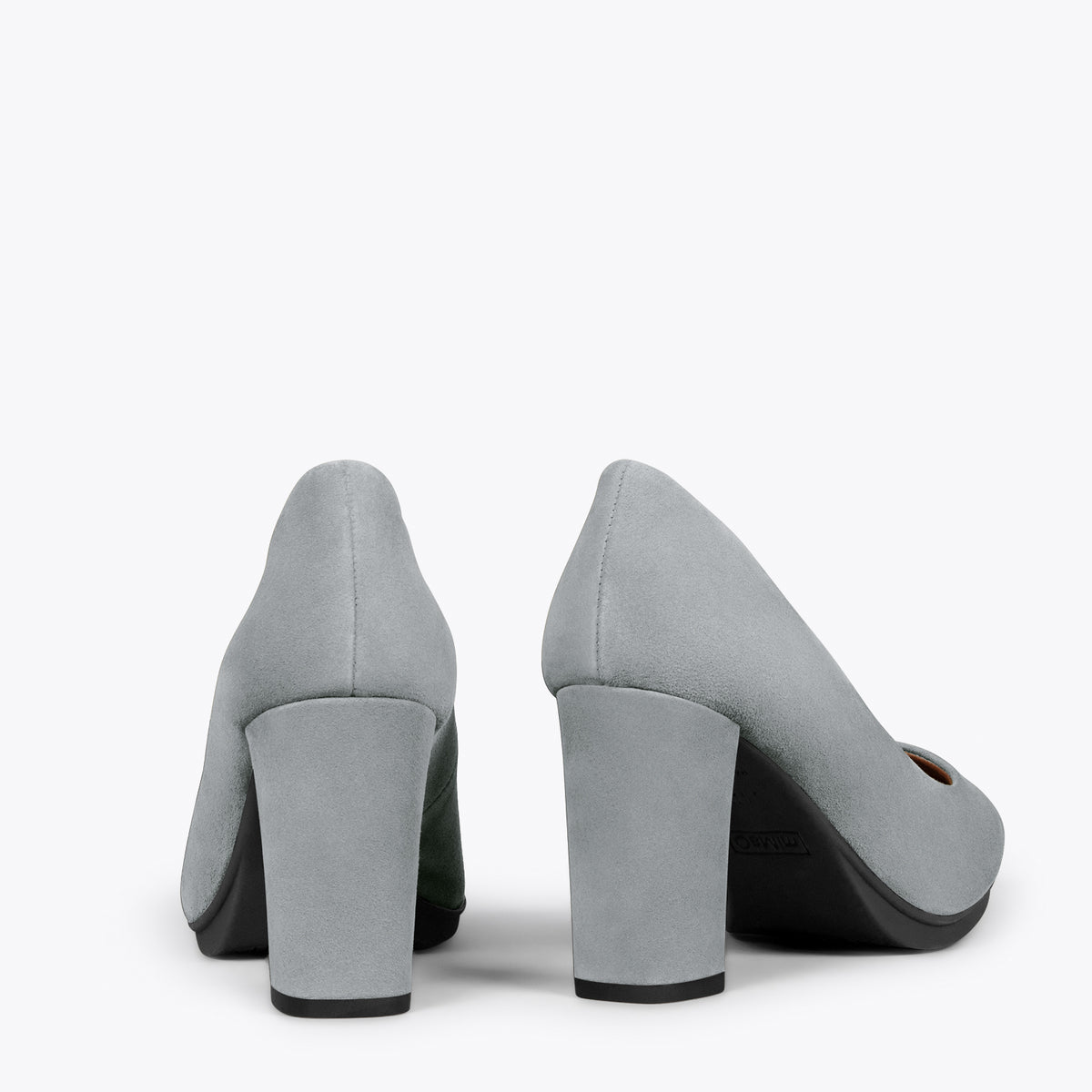 URBAN – Zapatos de tacón alto de ante GRIS