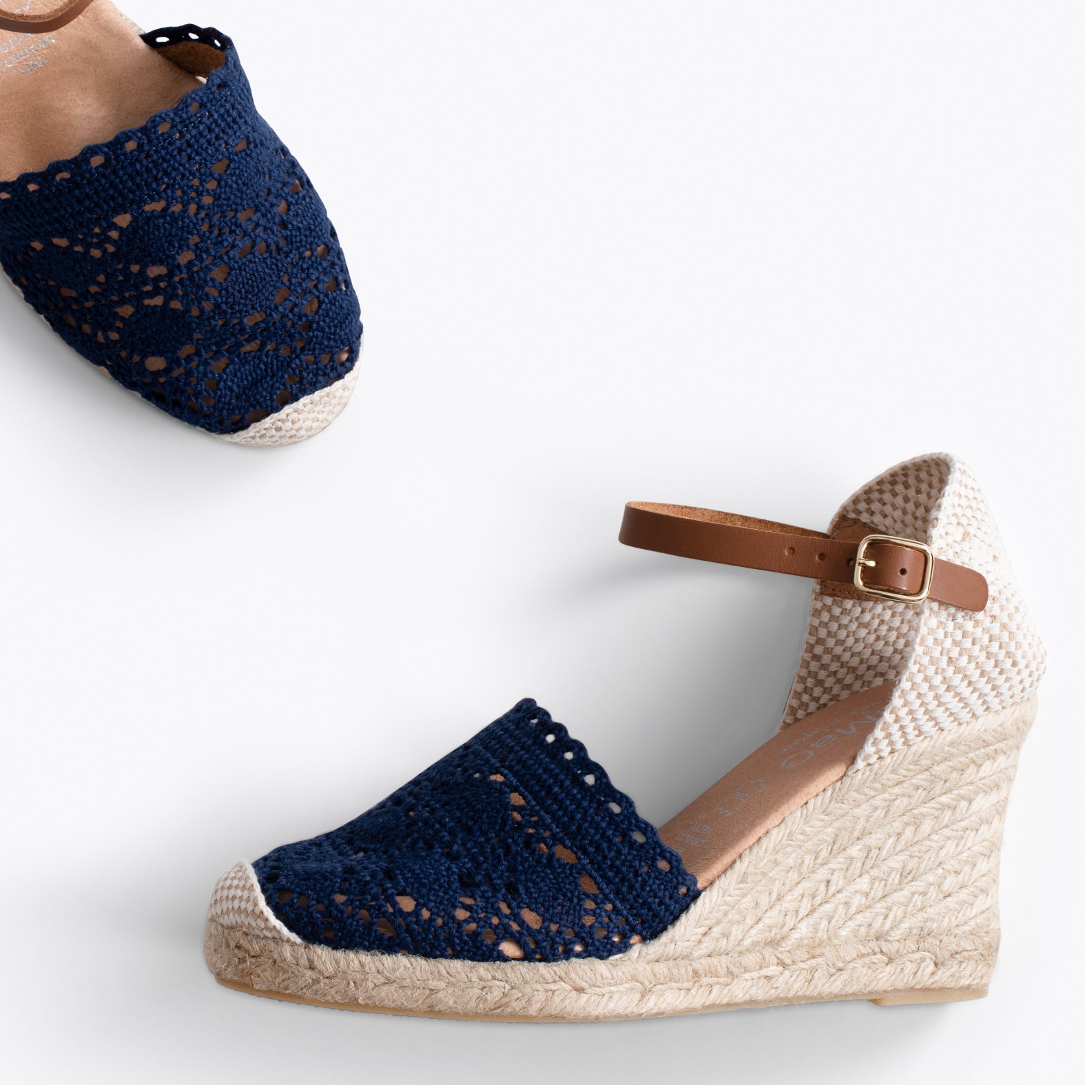 IBIZA – NAVY crocheted espadrilles