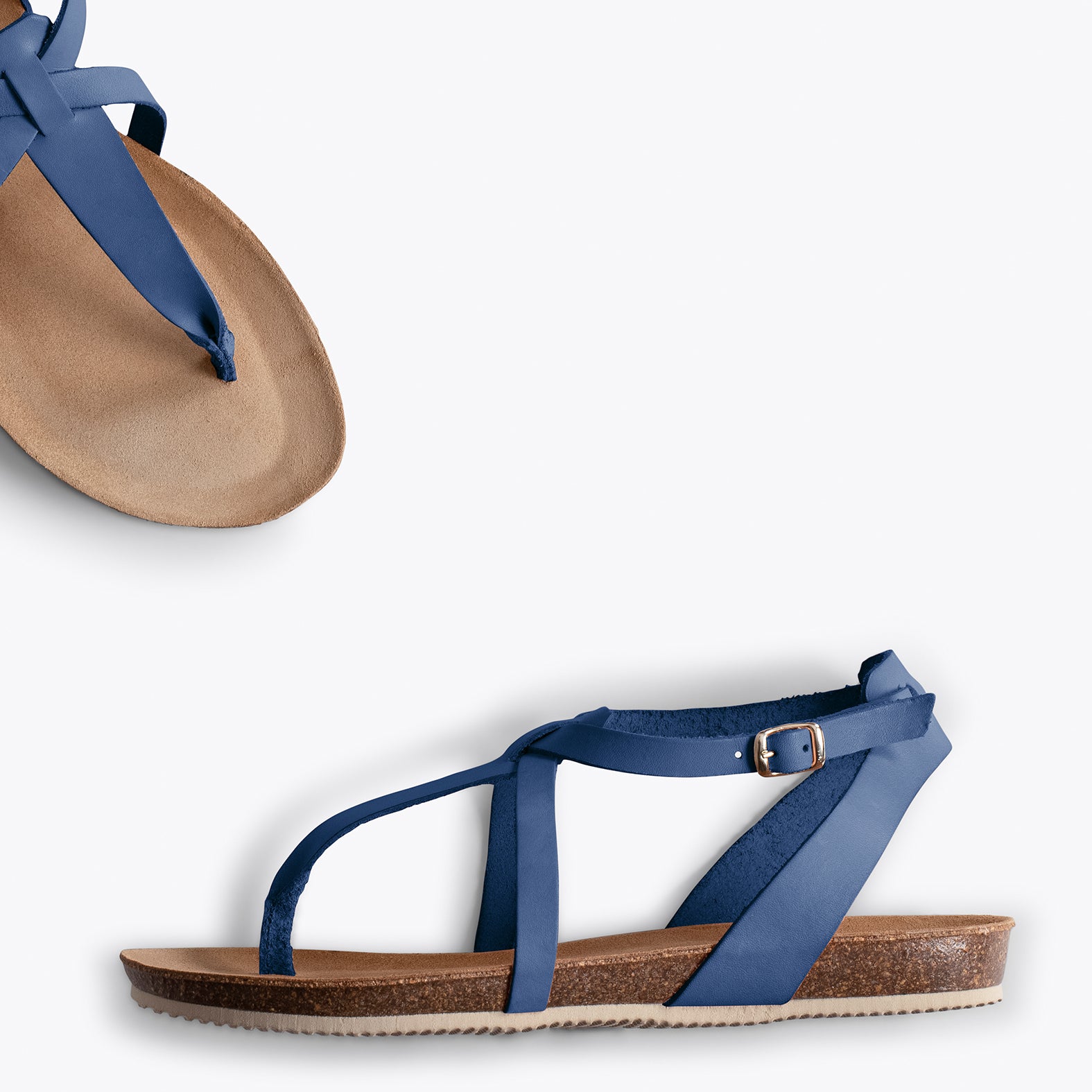 MARIPOSA – Nu-pieds à entre-doigts BLEU MARINE BIO