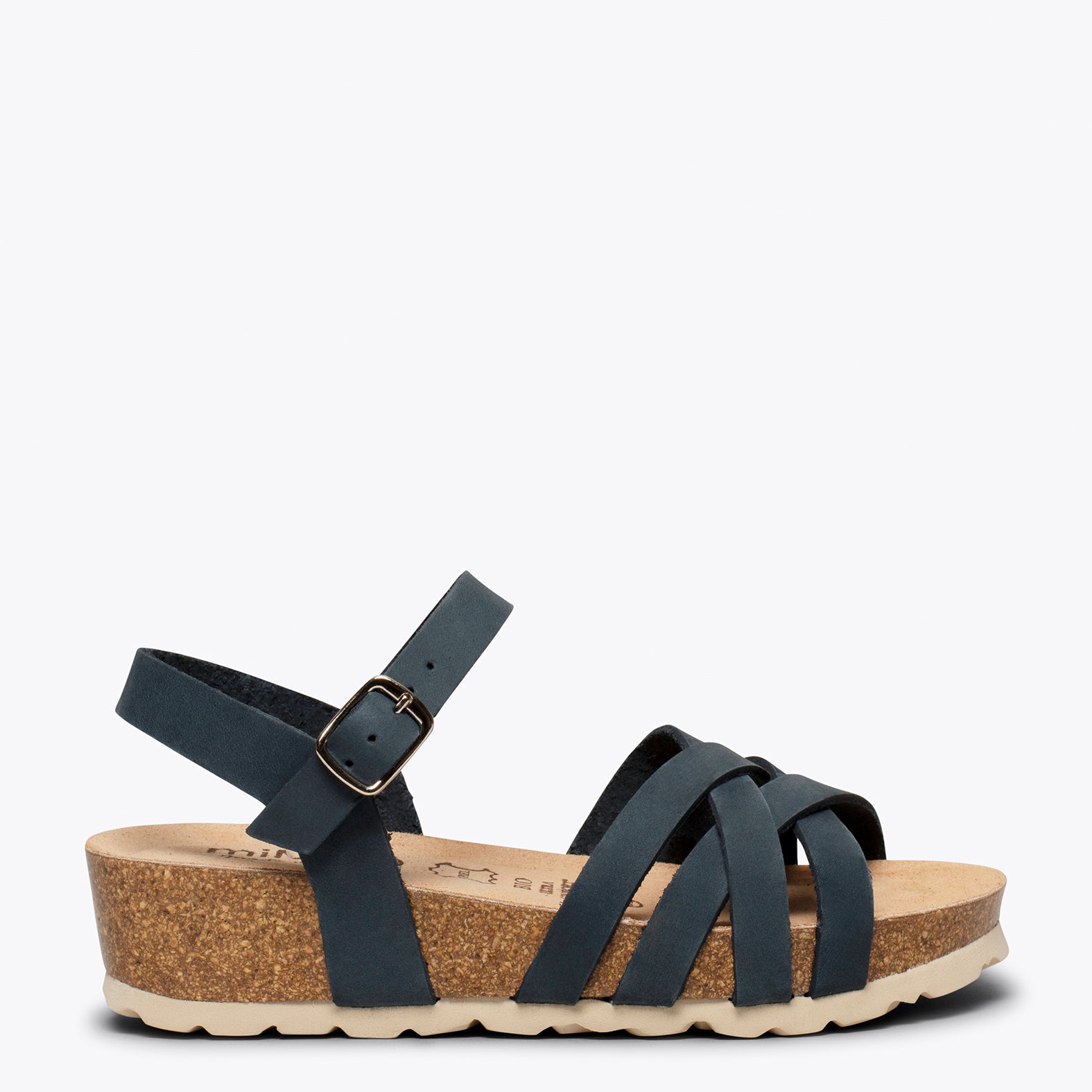 PRINCESS – NAVY suede bio sandals for kids