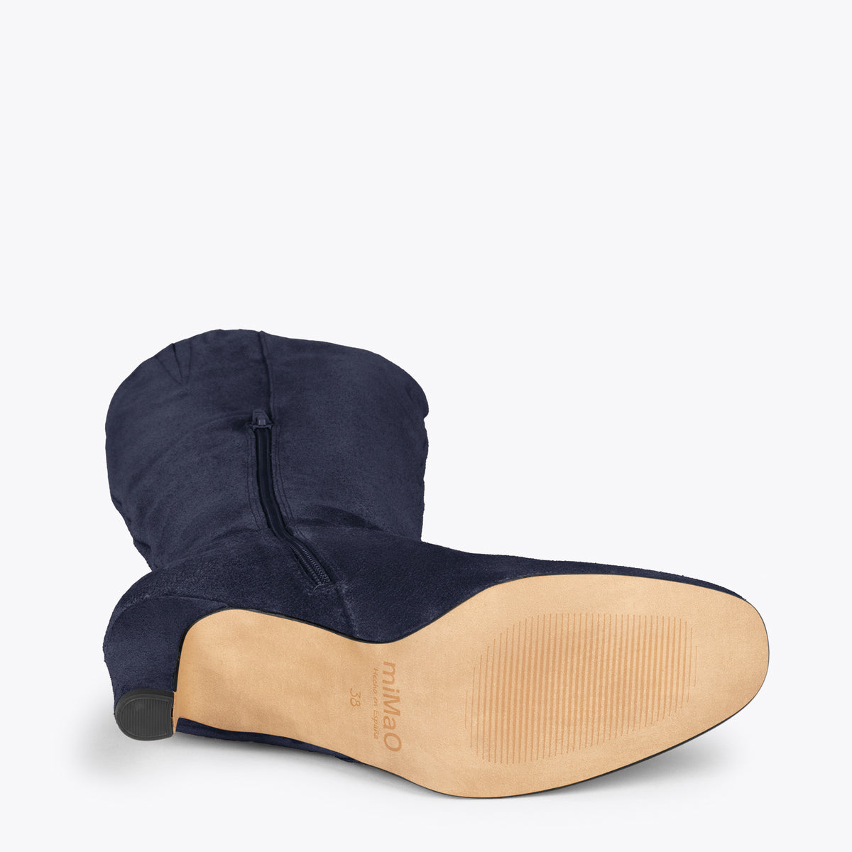 URBAN Rondes – Bottes à tige haute à talon BLEU MARINE