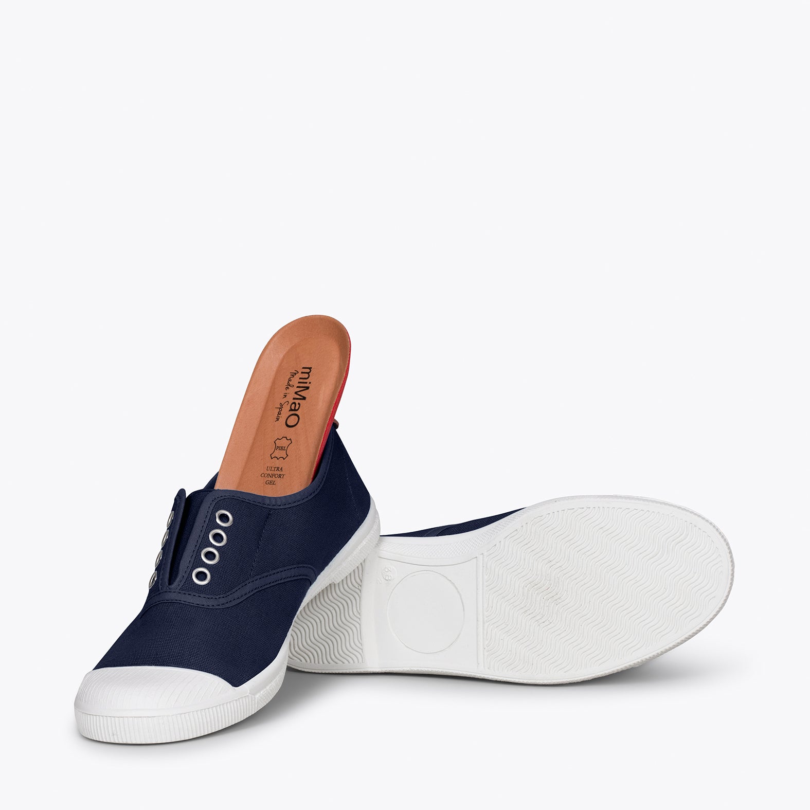 WAY - Zapatillas sin cordones de lona MARINO