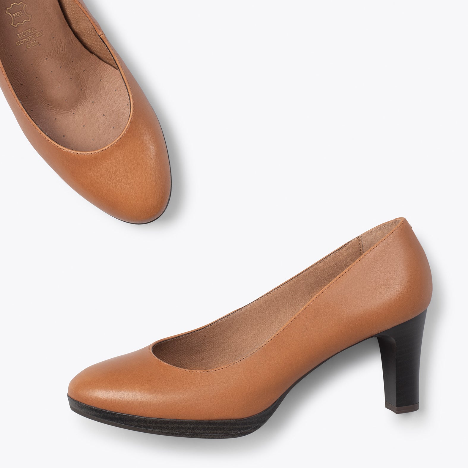 URBAN FLIGHT – BROWN high heels with platform