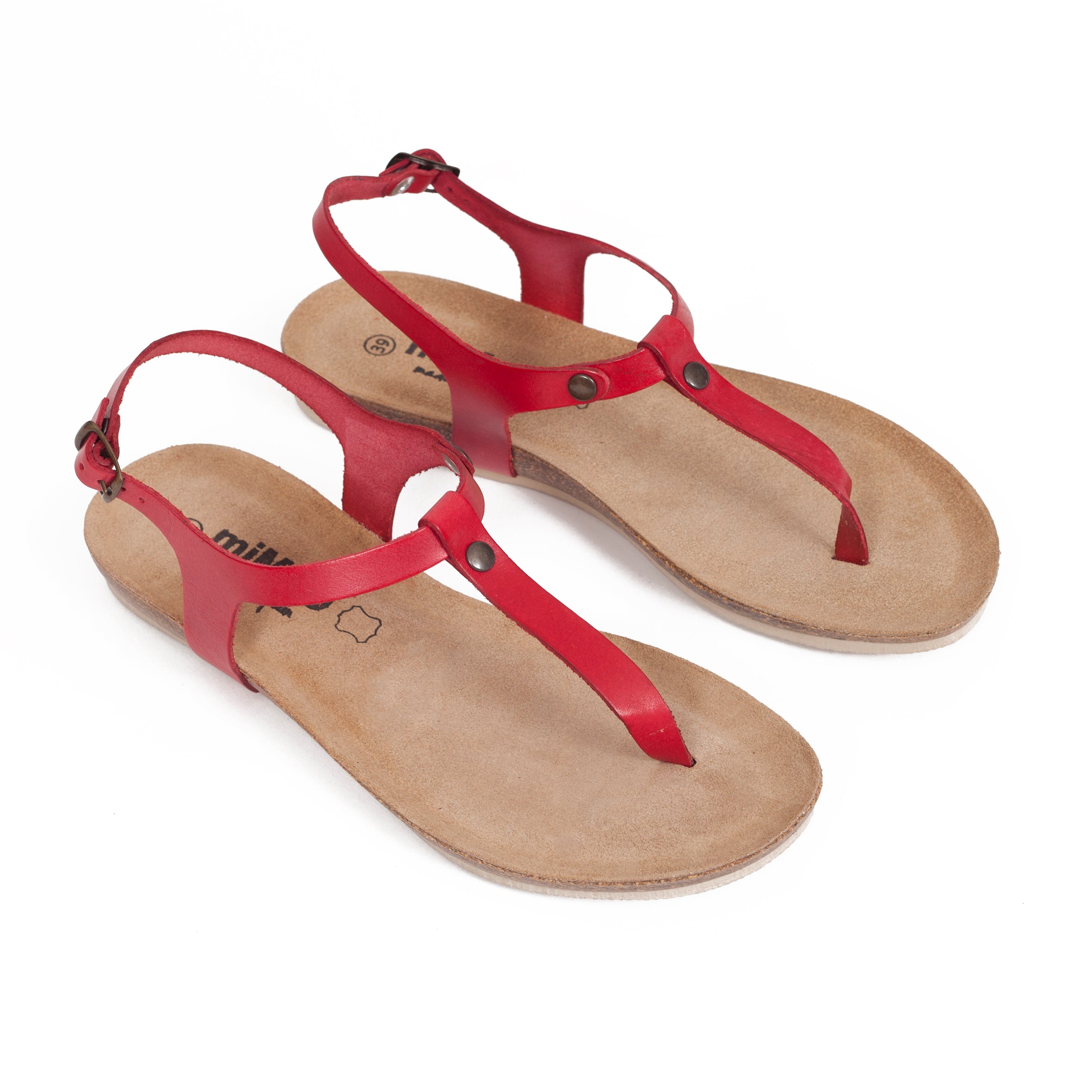 Sandalias planas dedo BIO CONFORT Rojo -Special Price- - miMaO ShopOnline
