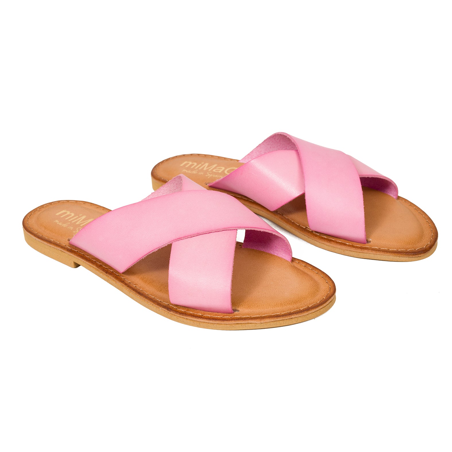 CHANCLA – Sandalia plana cruzada ROSA - miMaO ShopOnline