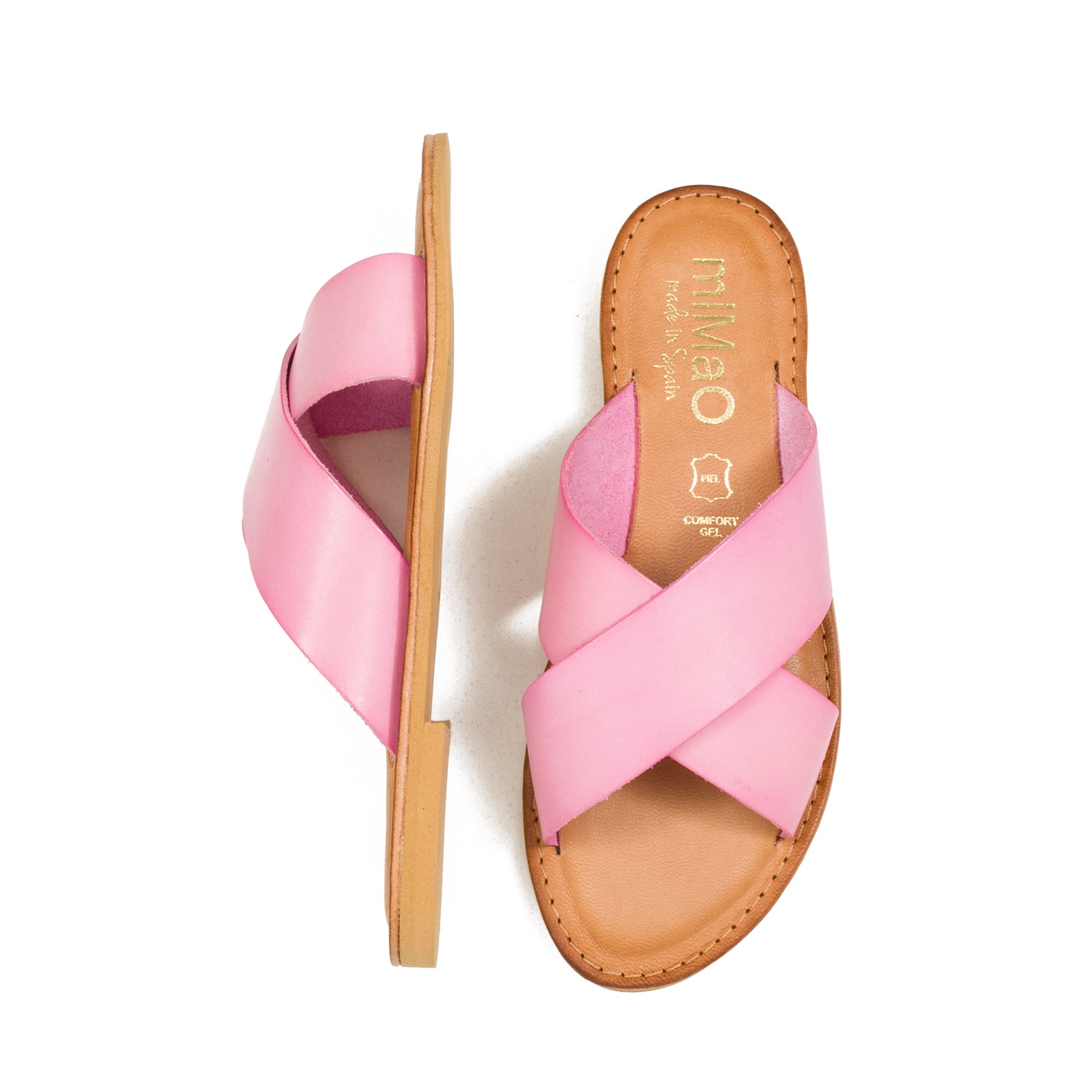 CHANCLA – Sandalia plana cruzada ROSA - miMaO ShopOnline