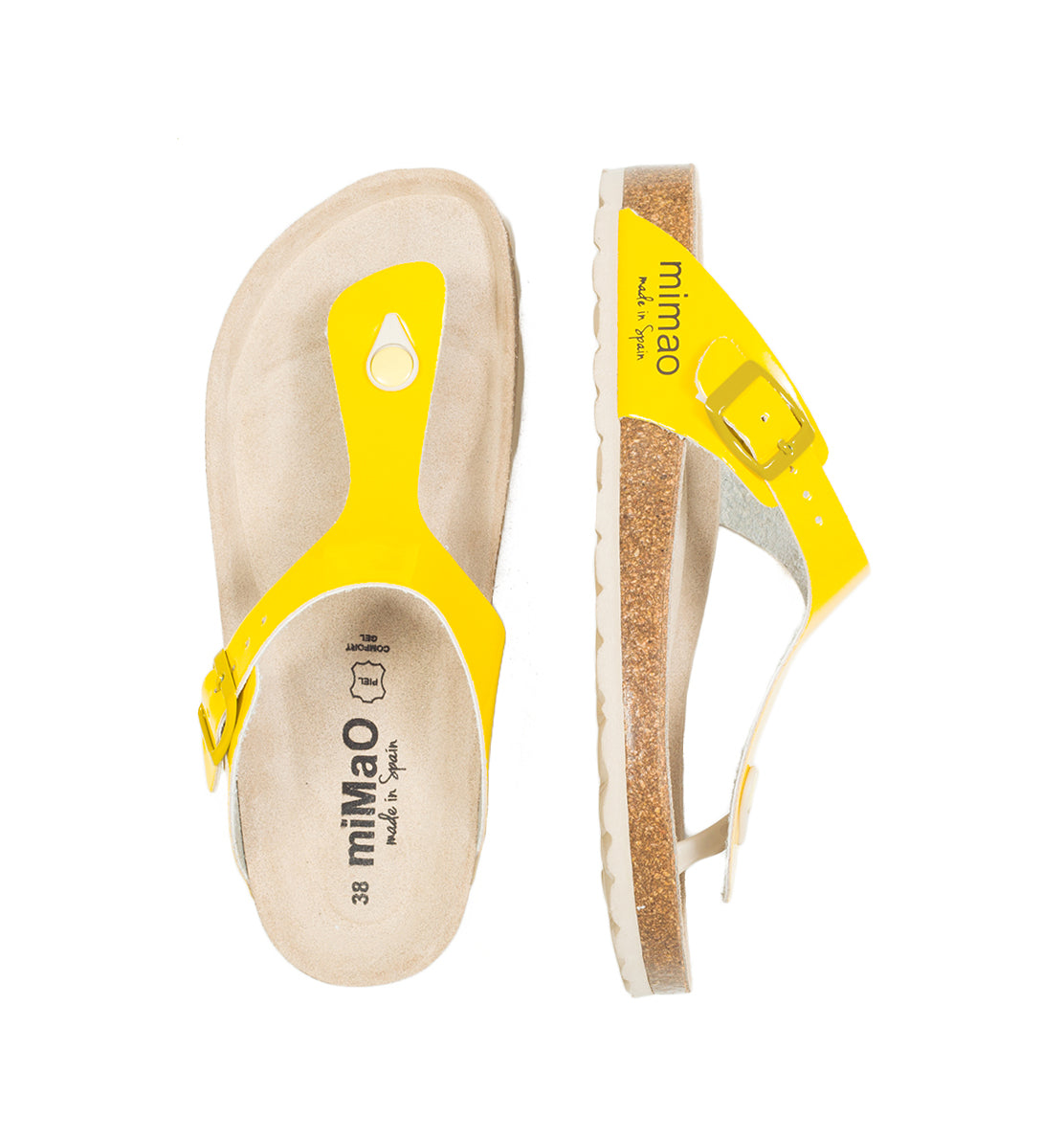 BLOG- Sandalia plana BIO de dedo AMARILLA - miMaO ShopOnline