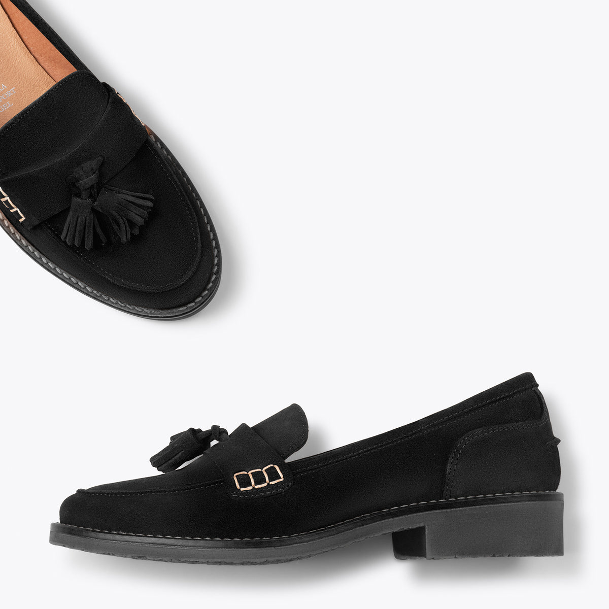 CASTELLANO – BLACK moccasin with tassel