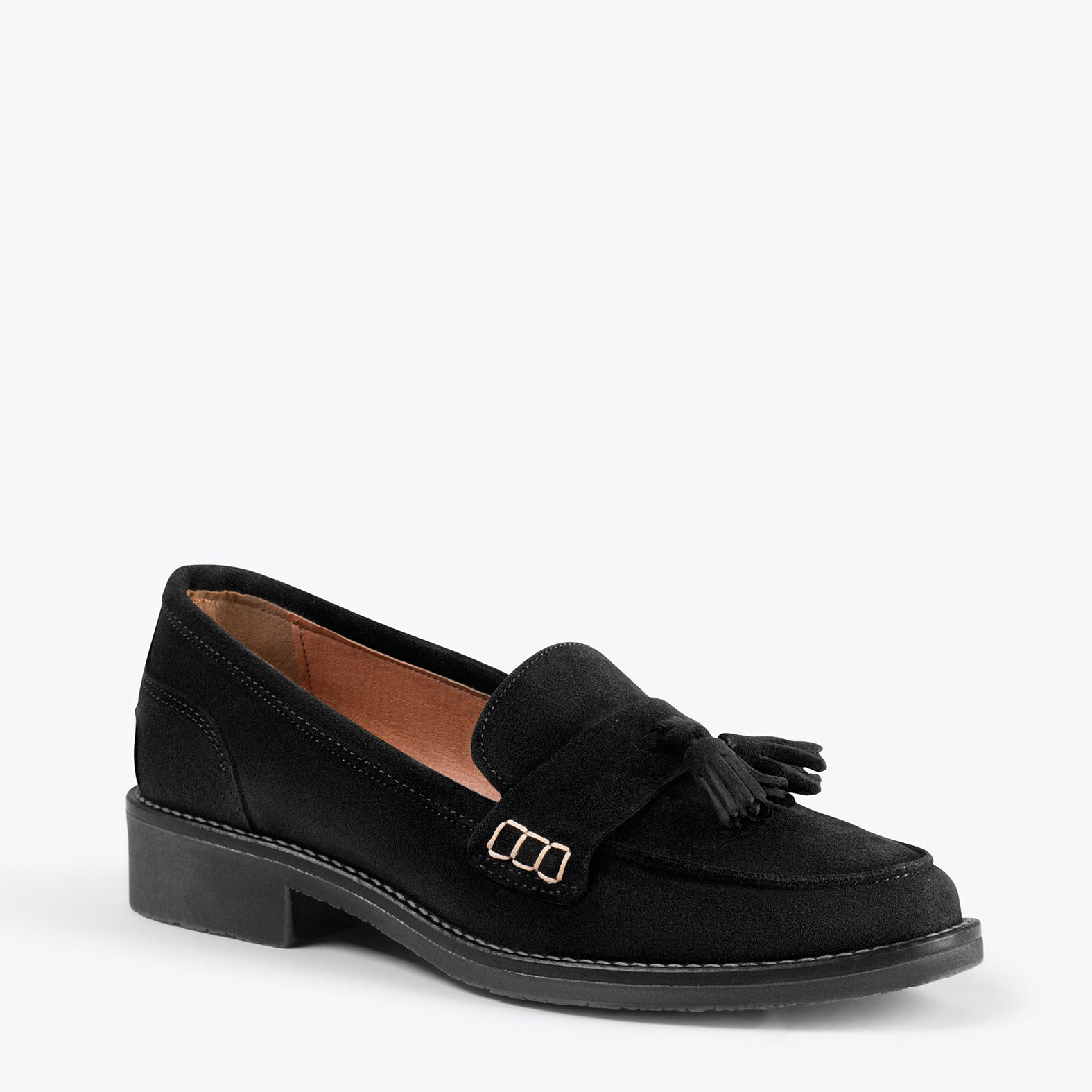 CASTELLANO – BLACK moccasin with tassel
