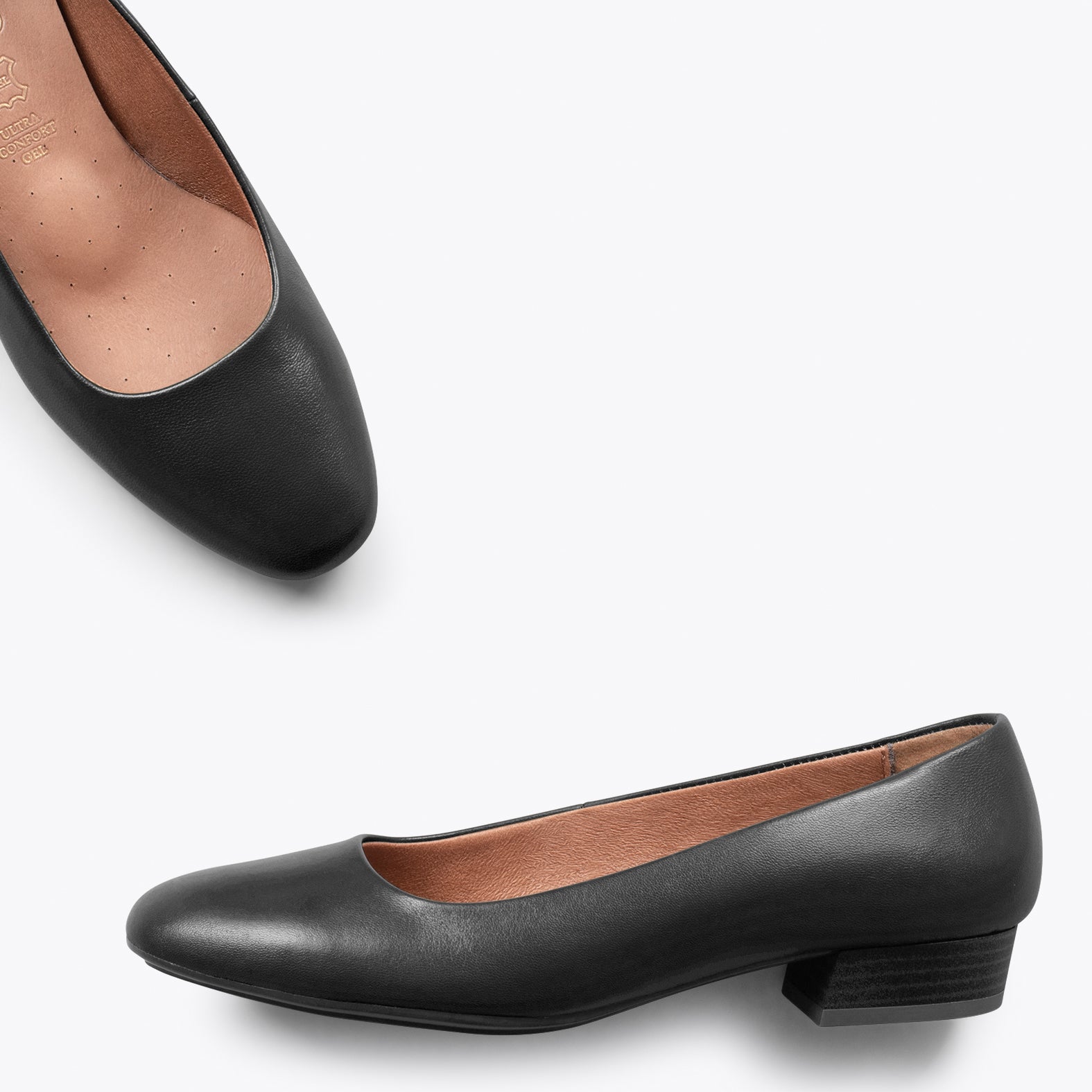 URBAN XS Zapatos de tacón bajo de napa NEGRO - miMaO ®