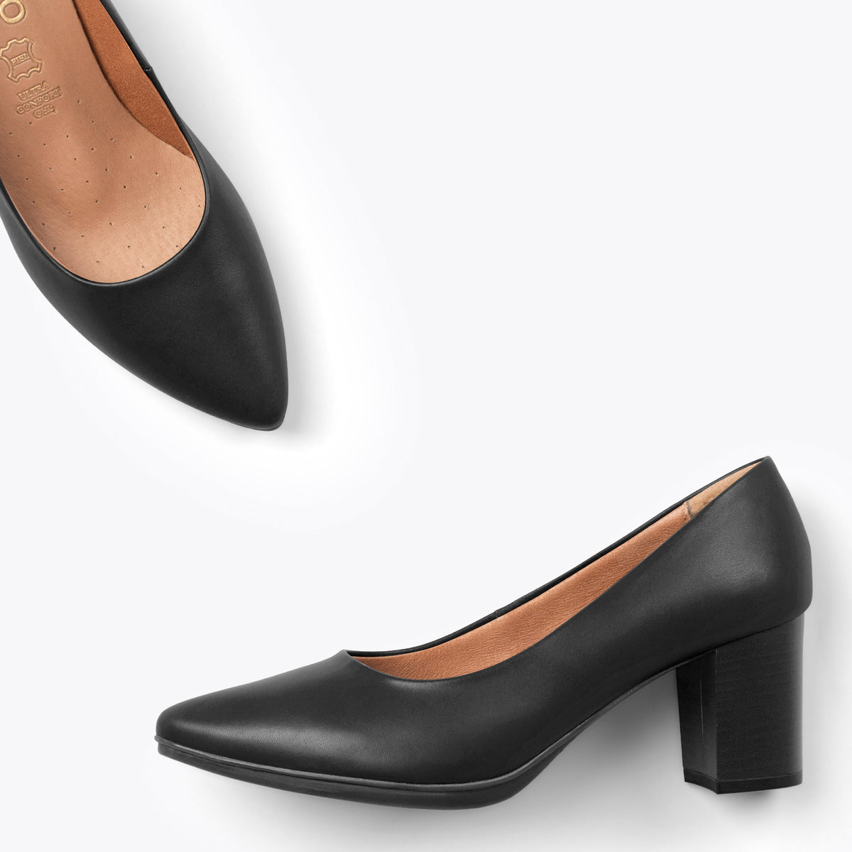 URBAN S SALON – Zapatos de tacón medio de napa NEGRO - miMaO ®