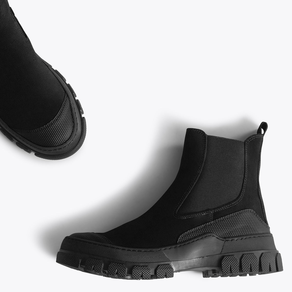BROOKLYN - Botines track NEGROS con puntera de goma