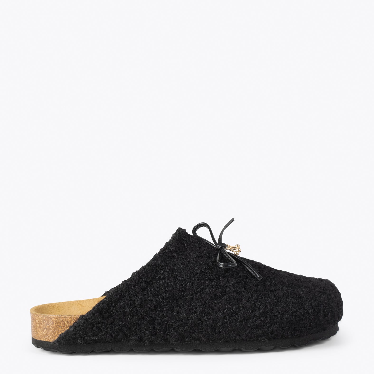 SWEET DREAMS – Zapatillas de estar por casa con lacito NEGRO