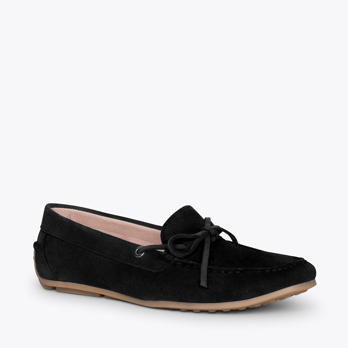LAZO – Mocasines planos de mujer con plantilla extraíble Negro
