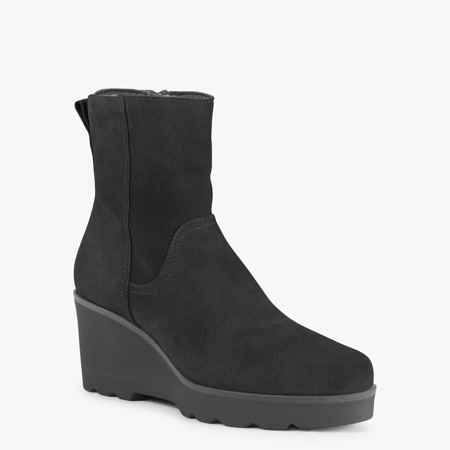 JEANS – Botines con caña media y plataforma NEGRO - miMaO ®