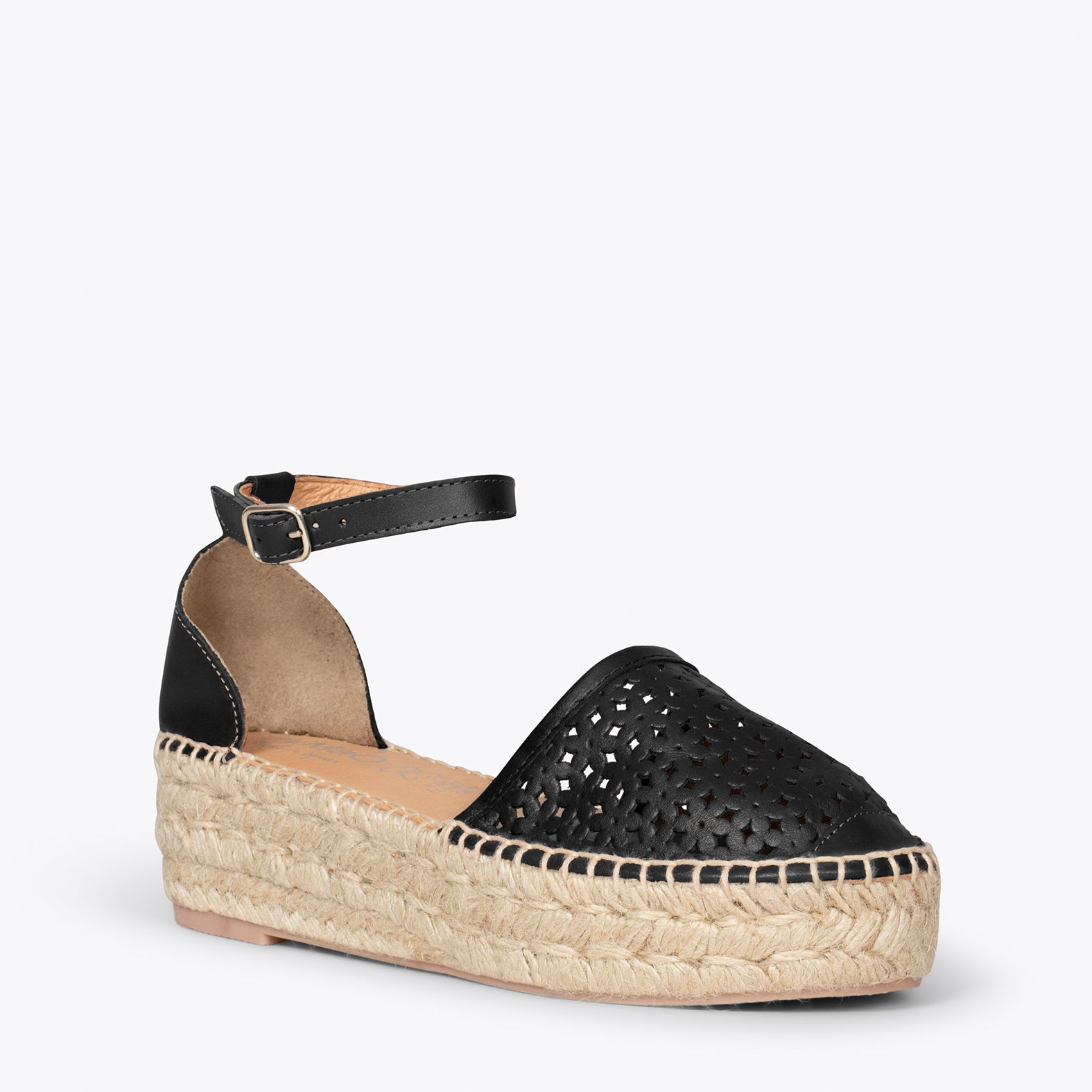 ALHAMBRA - Espadrilles à plateforme NOIR