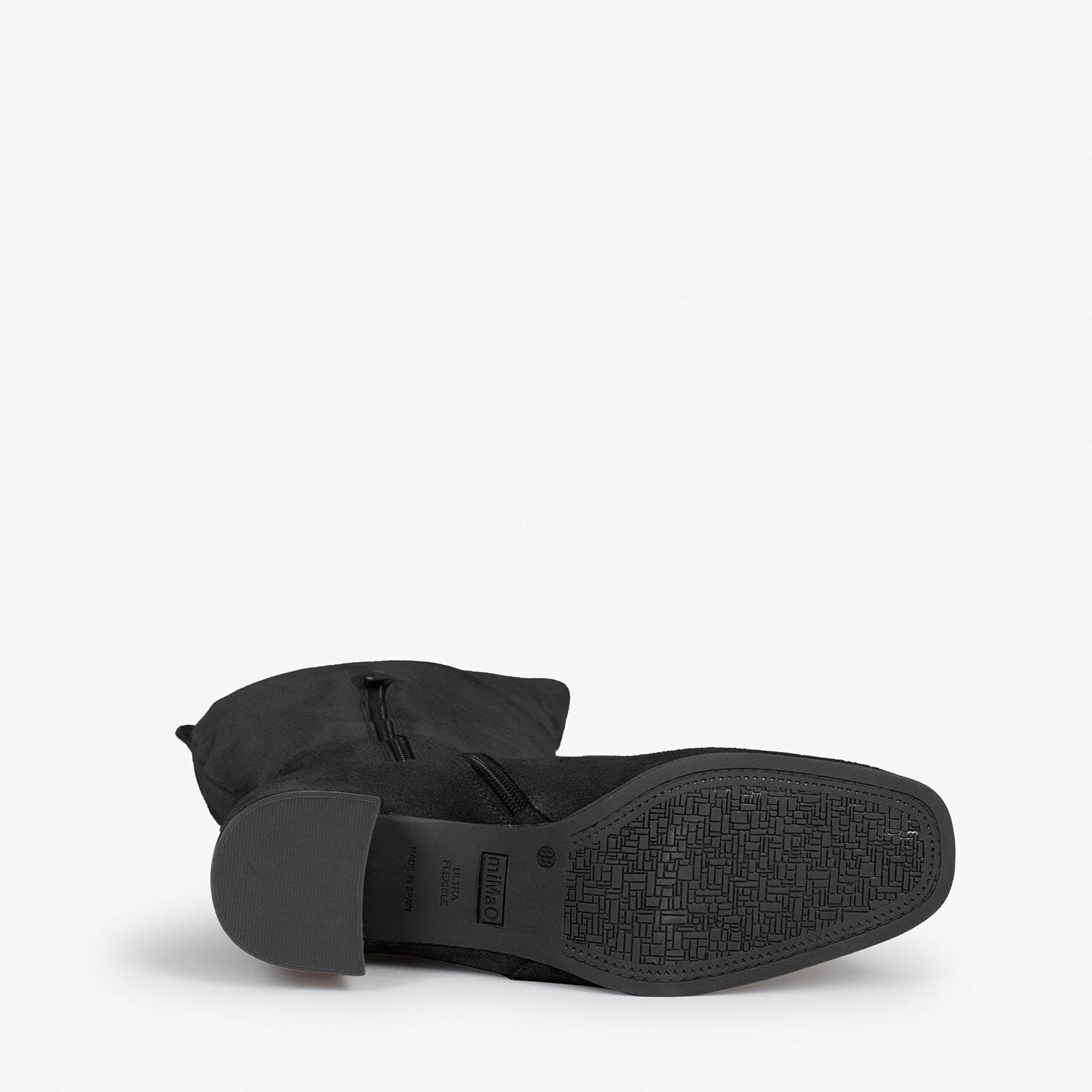 MOSQUETERAS - Botas altas de serraje NEGRO