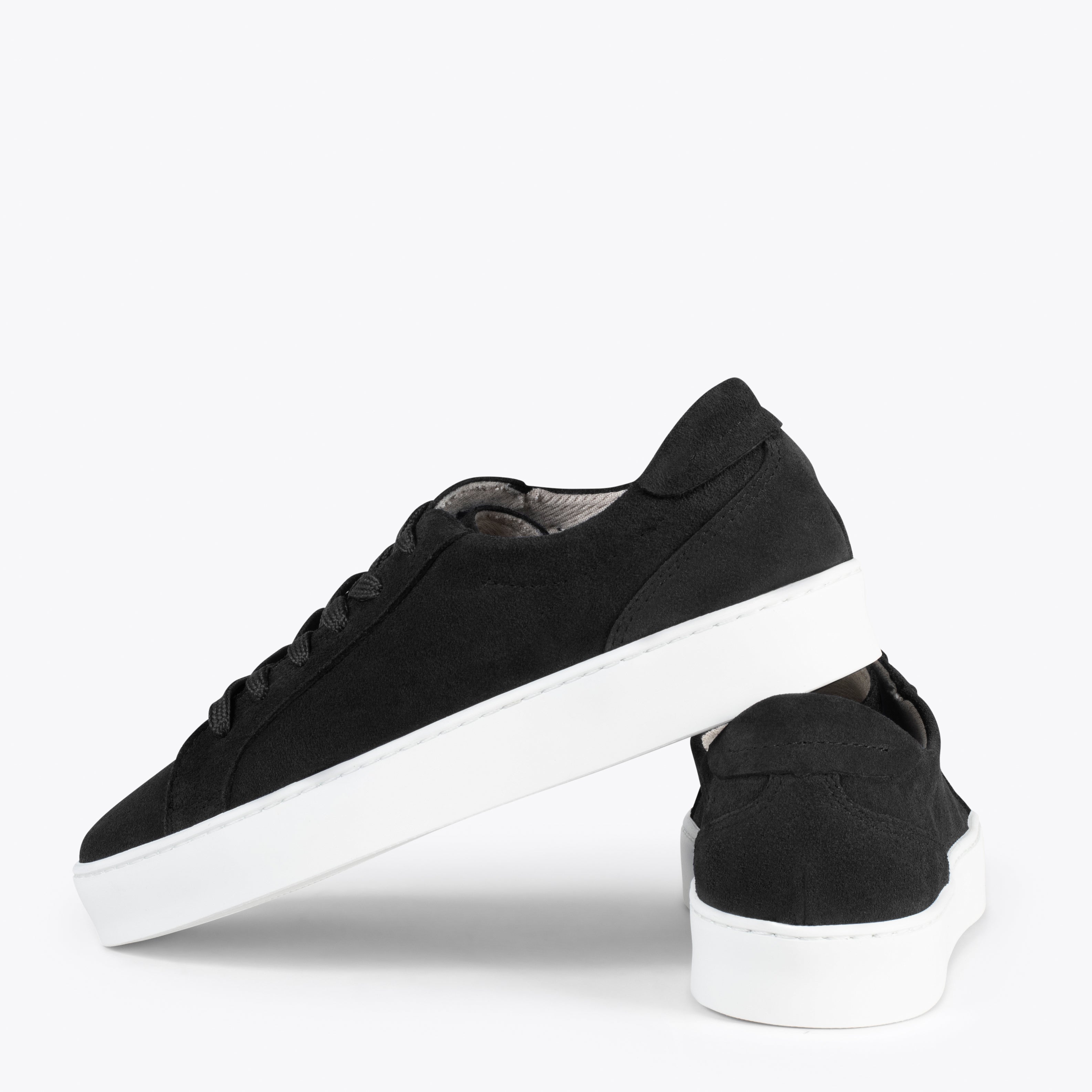 ENJOY – BLACK suede lifestyle sneakers