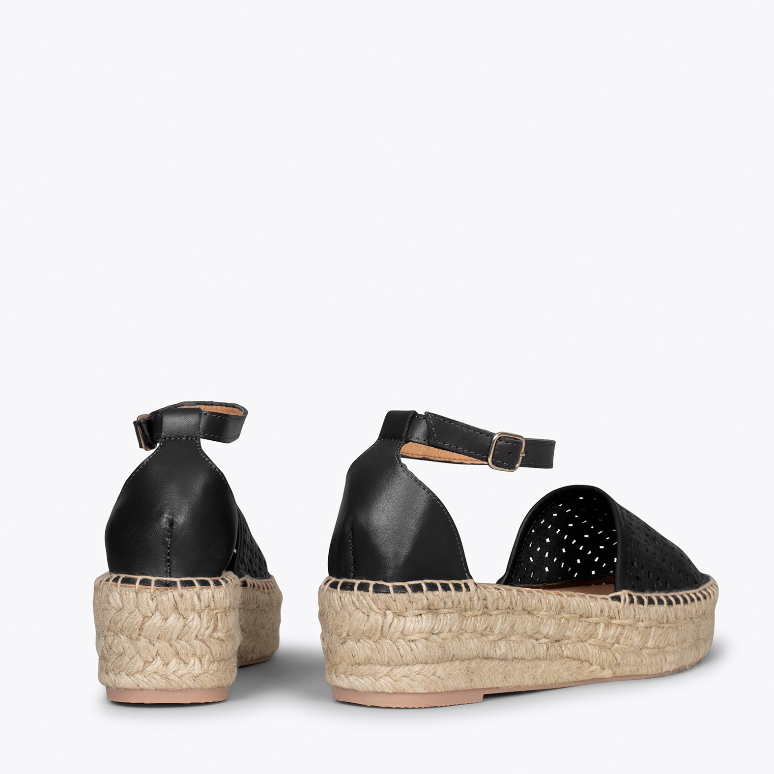 ALHAMBRA - Espadrilles à plateforme NOIR