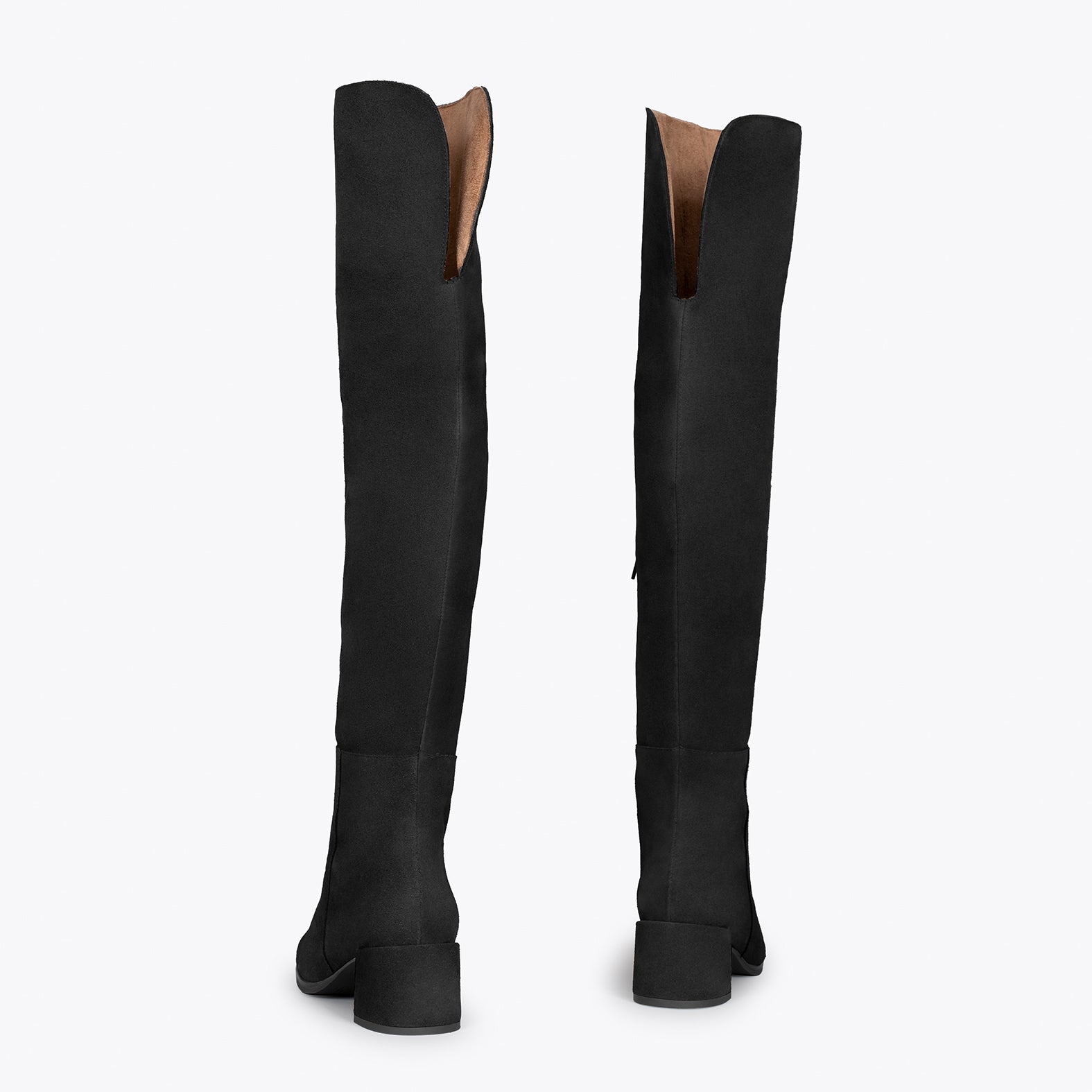 MOSQUETERAS - Botas altas de serraje NEGRO