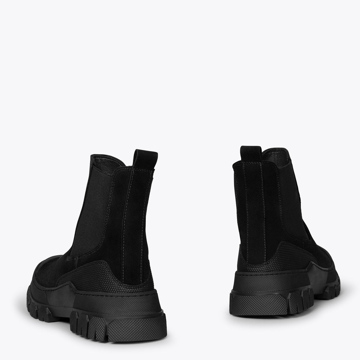 BROOKLYN - Botines track NEGROS con puntera de goma