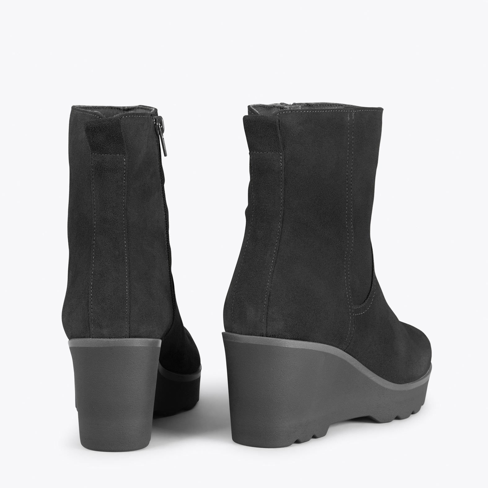 JEANS – Botines con caña media y plataforma NEGRO - miMaO ®