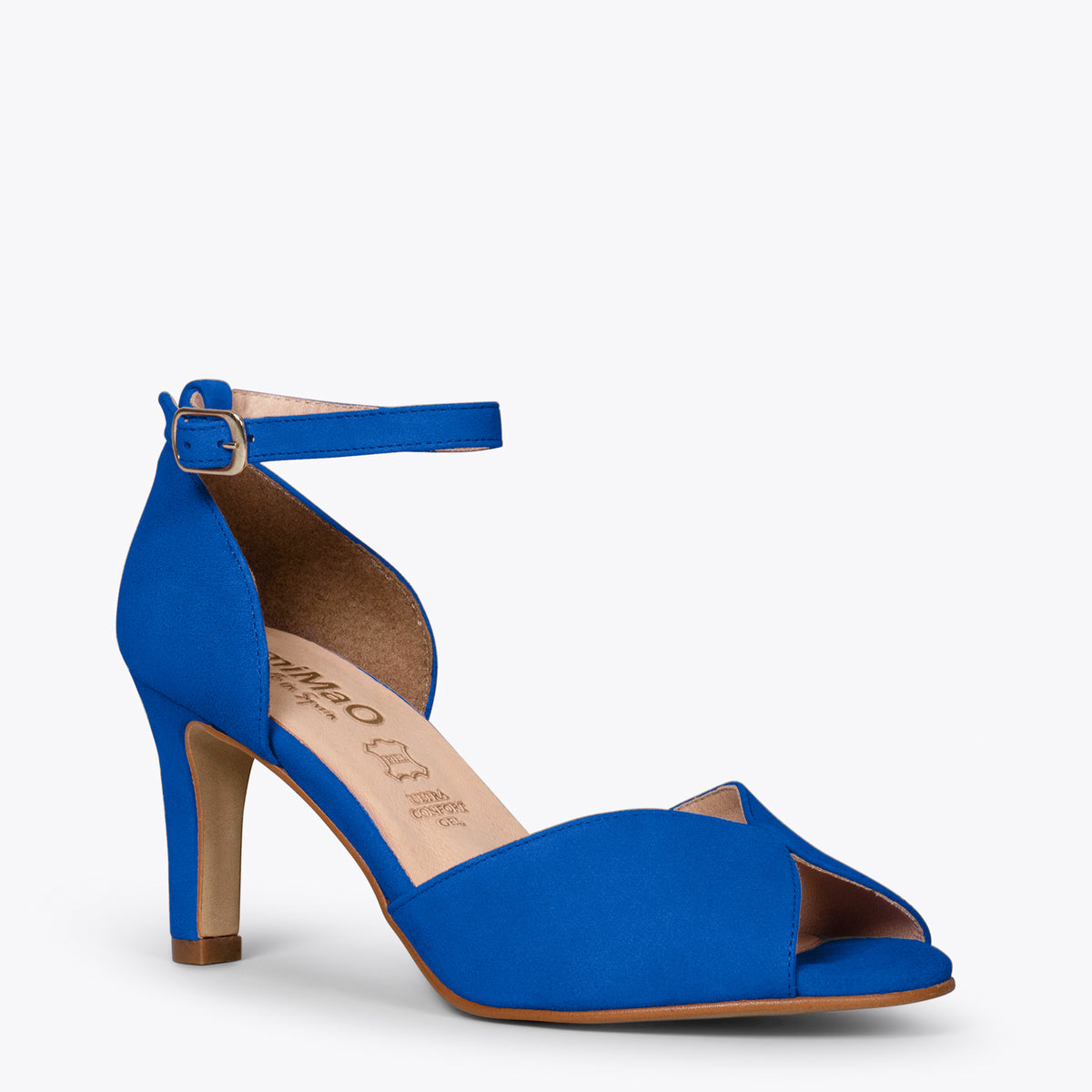 PÉTALO – Sandales élégantes à talon haut BLEU