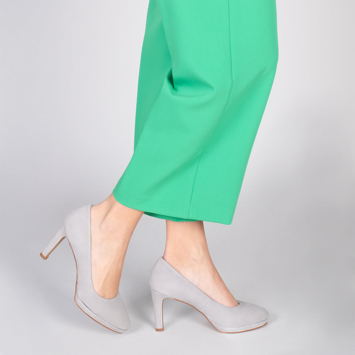 PLATAFORMA - Zapatos de tacón alto y plataforma GRIS