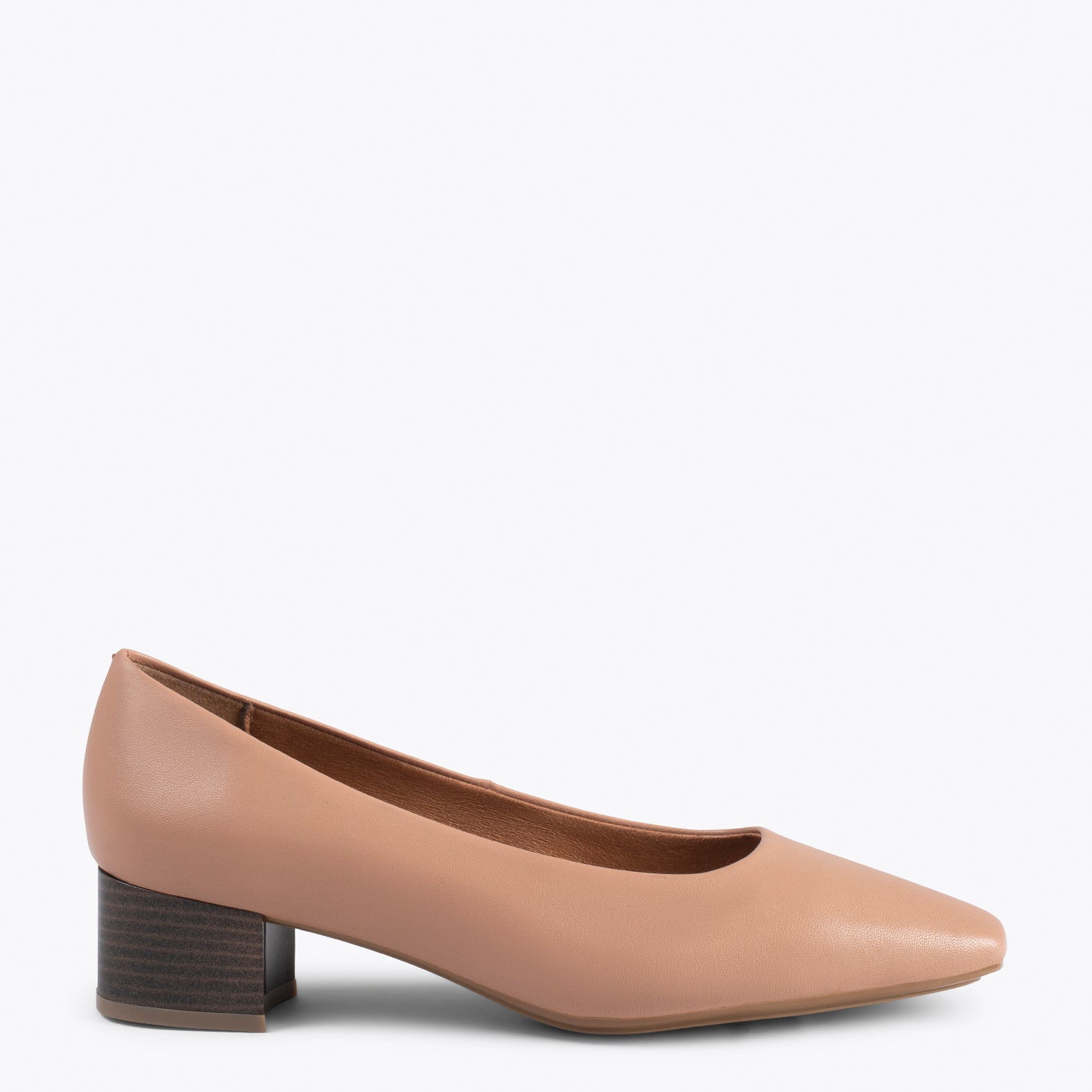 URBAN LADY - Zapatos de tacón bajo de napa NUDE