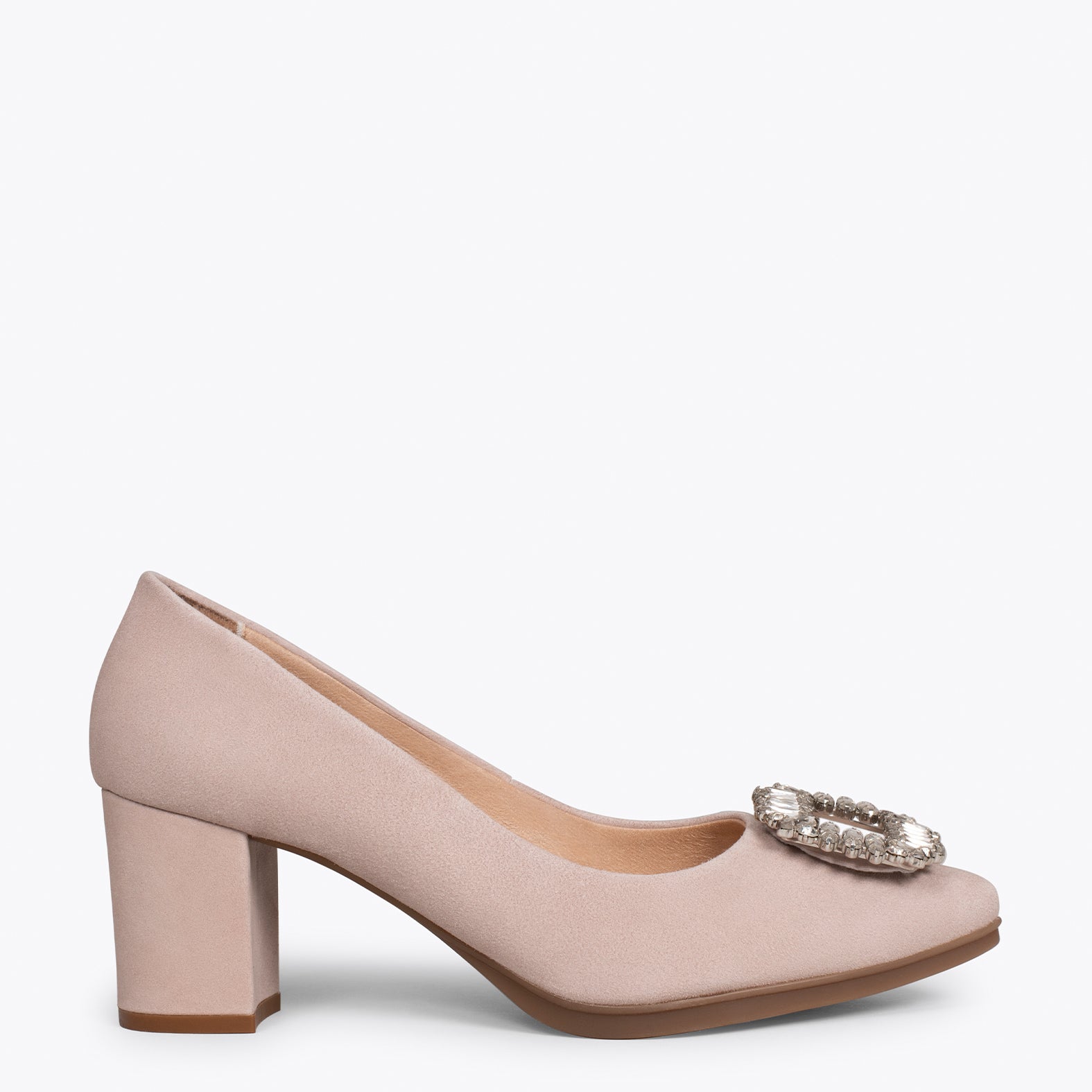 URBAN S CRISTAL Zapatos NUDE de tacón con pedrería