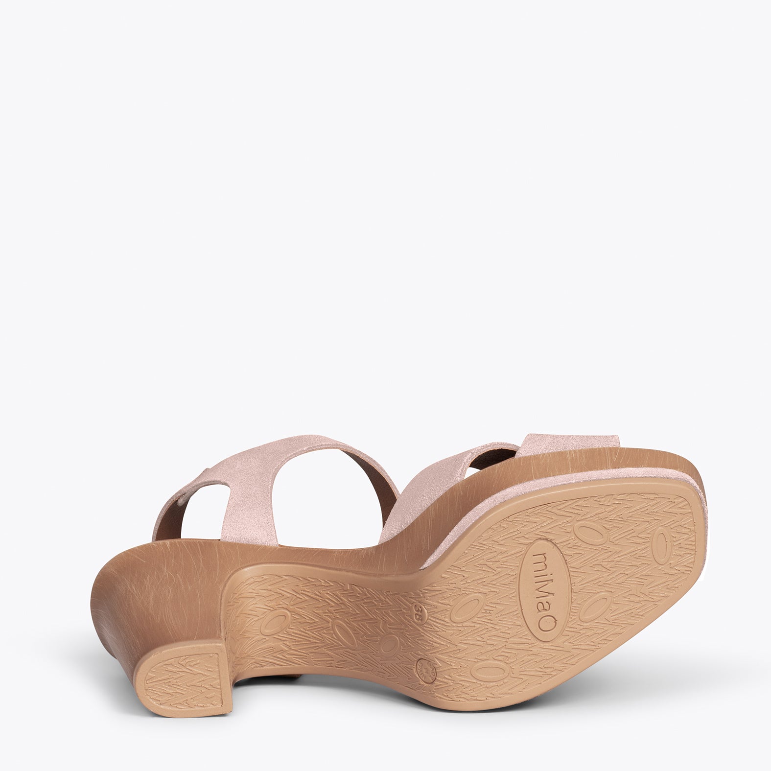 MYKONOS - Sandales avec plateforme et talon NUDE