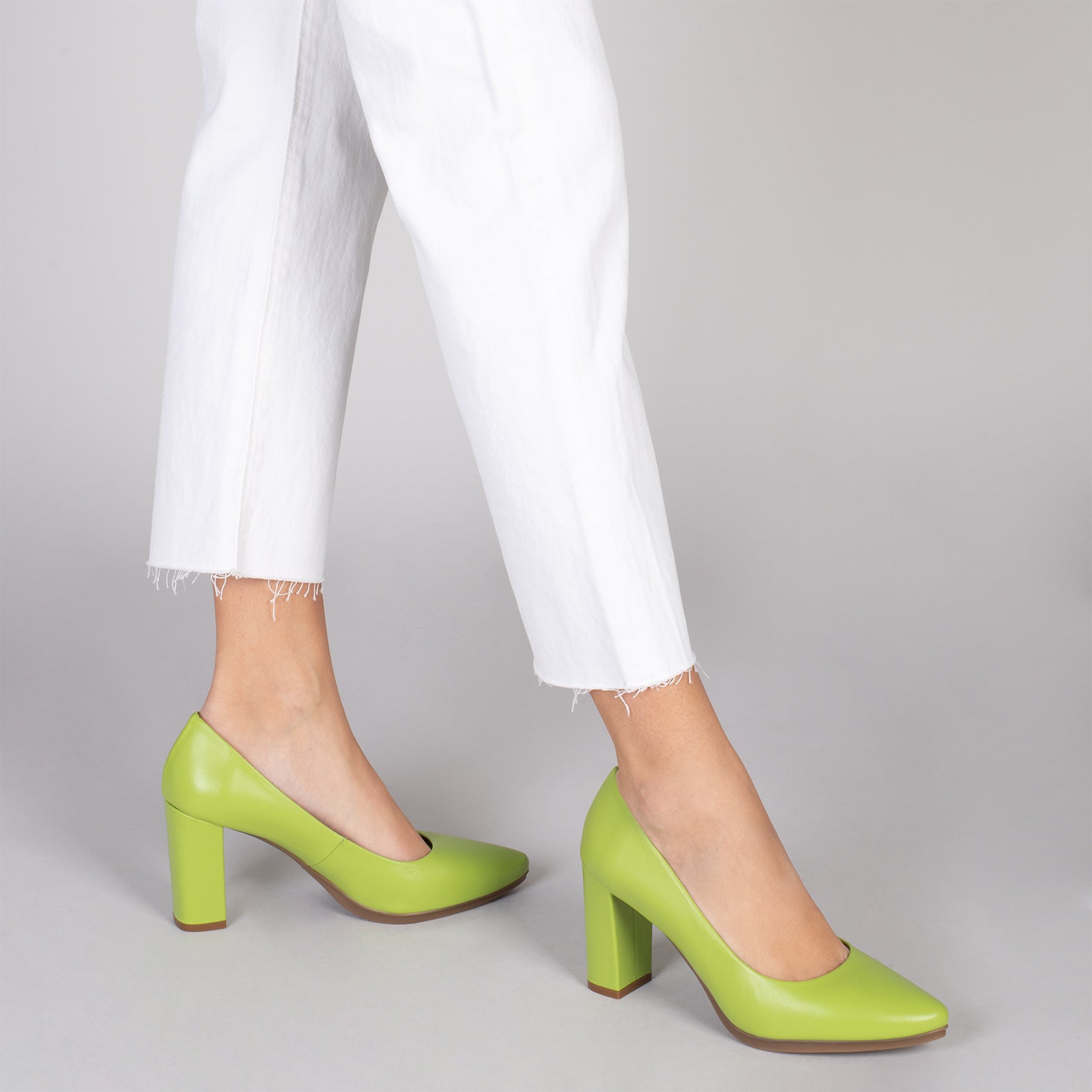 URBAN SALON – GREEN nappa leather high heel