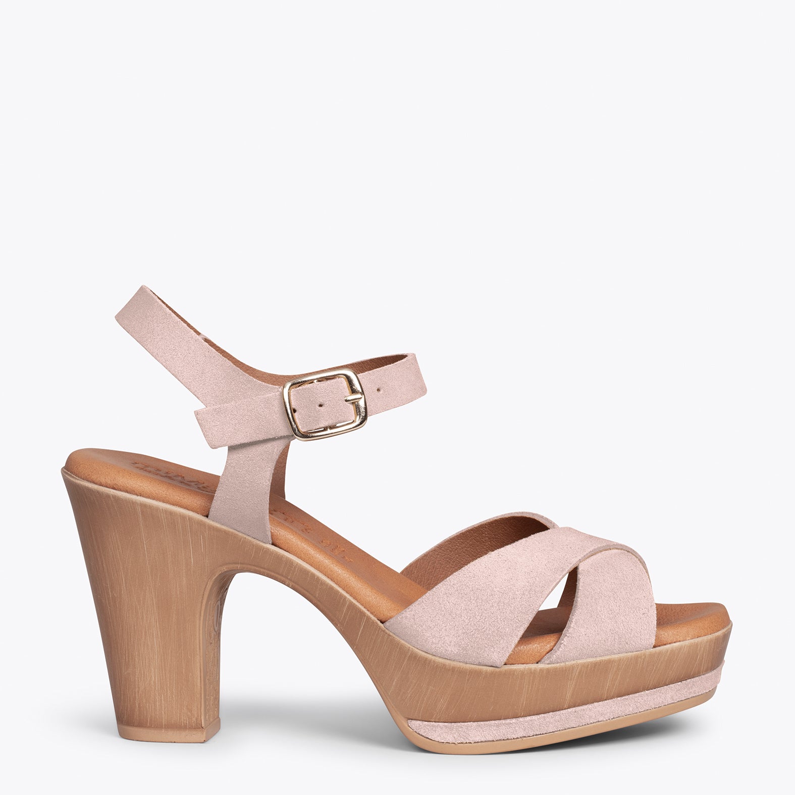 MYKONOS - Sandales avec plateforme et talon NUDE
