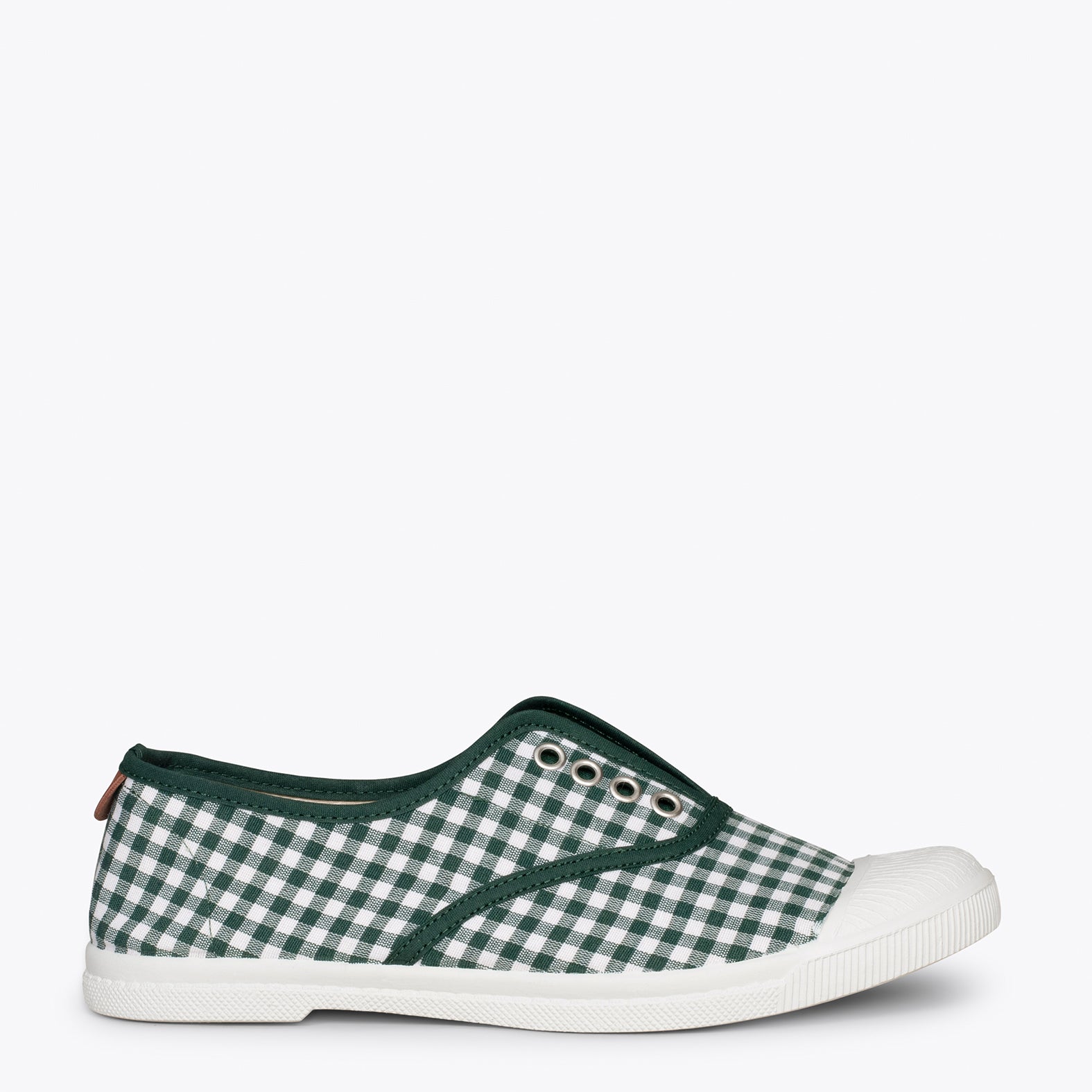 WAY - Zapatillas sin cordones de lona vichy VERDE