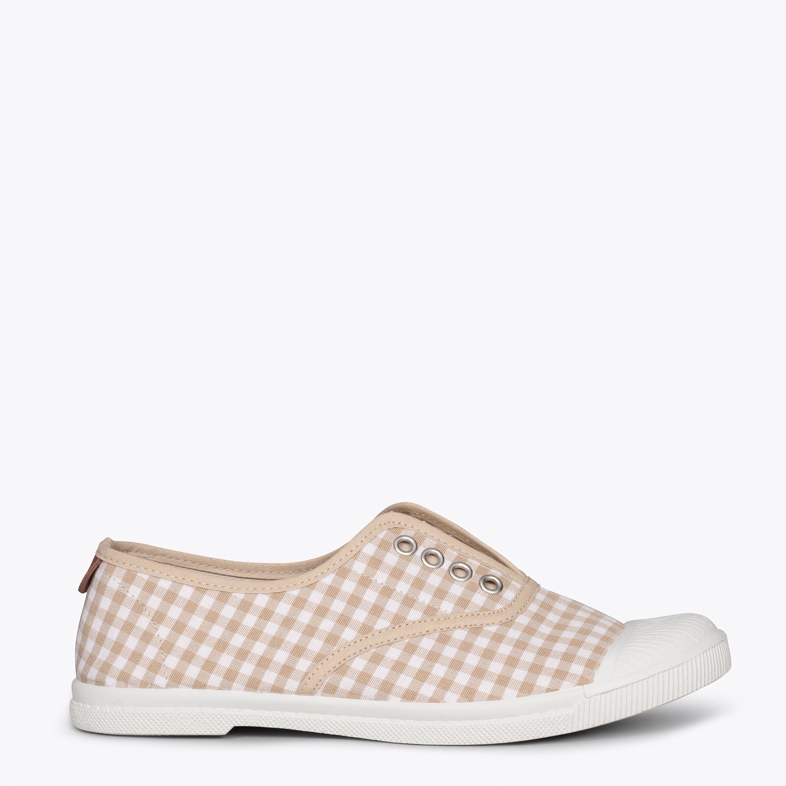 WAY - Zapatillas sin cordones de lona vichy BEIGE