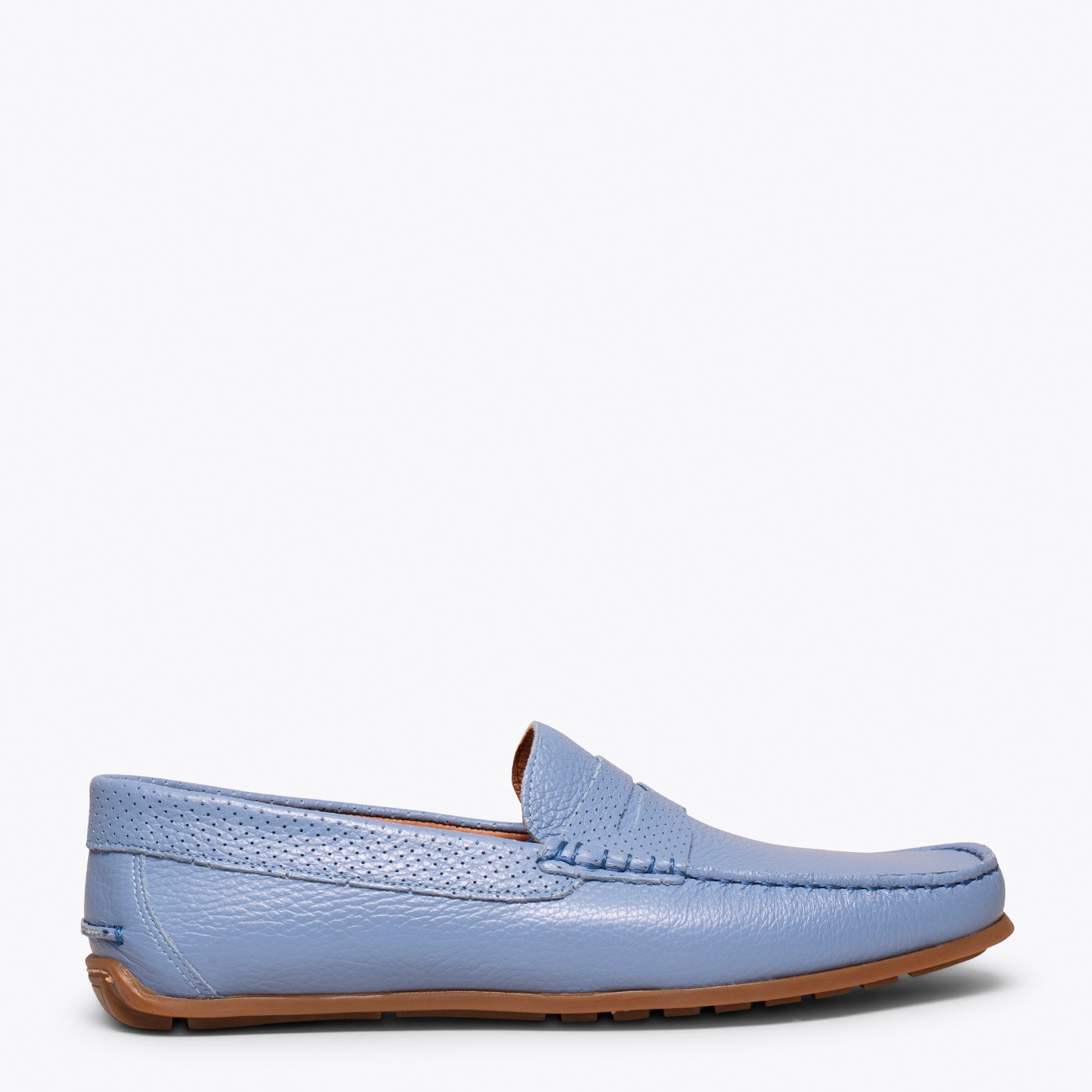 mocasines hombre azules