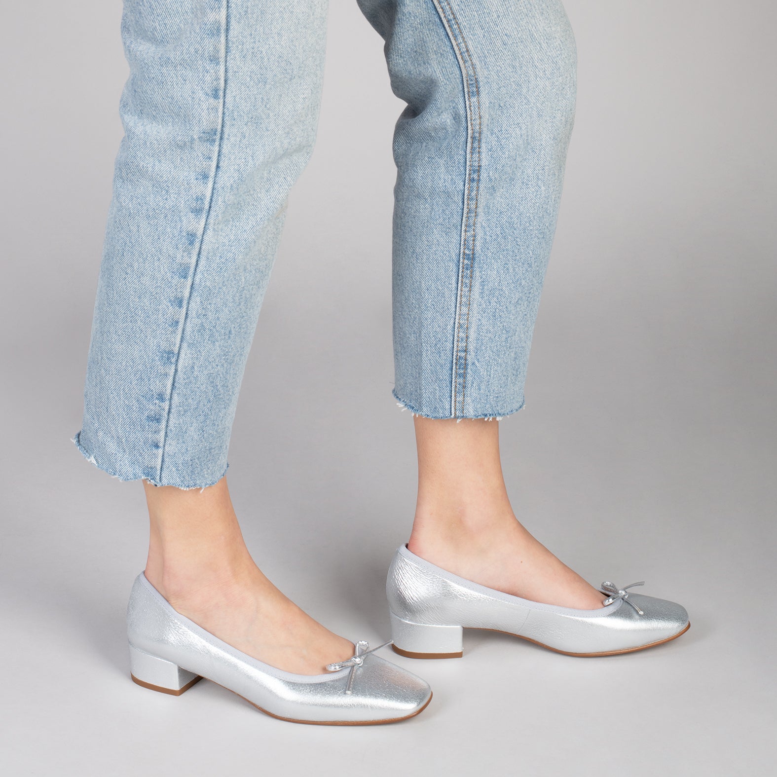 OPERA – SILVER ballerina with heel