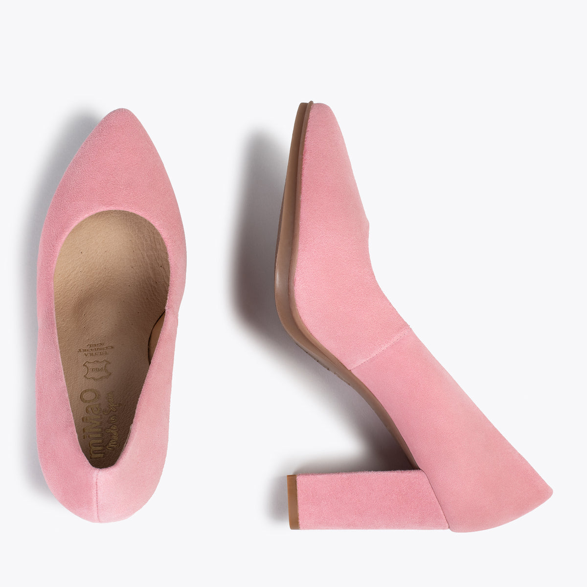 URBAN – Zapatos de tacón alto de ante ROSA