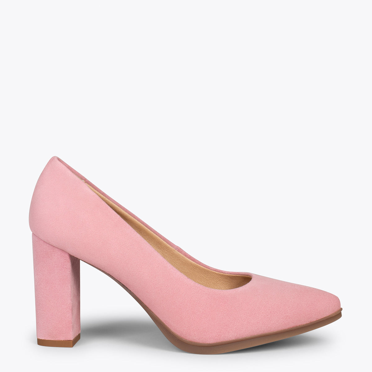 URBAN – Zapatos de tacón alto de ante ROSA