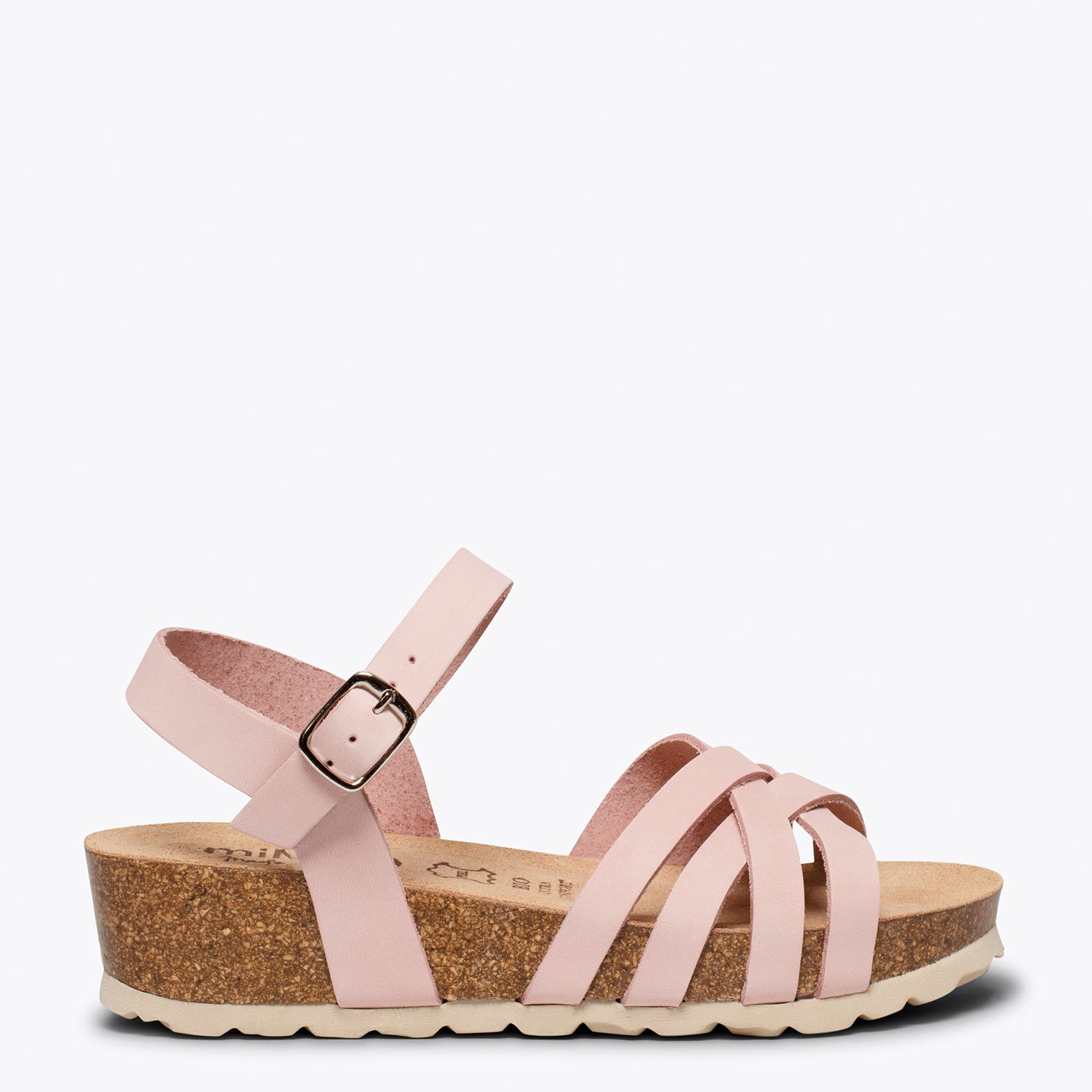 PRINCESS – PINK suede bio sandals for kids