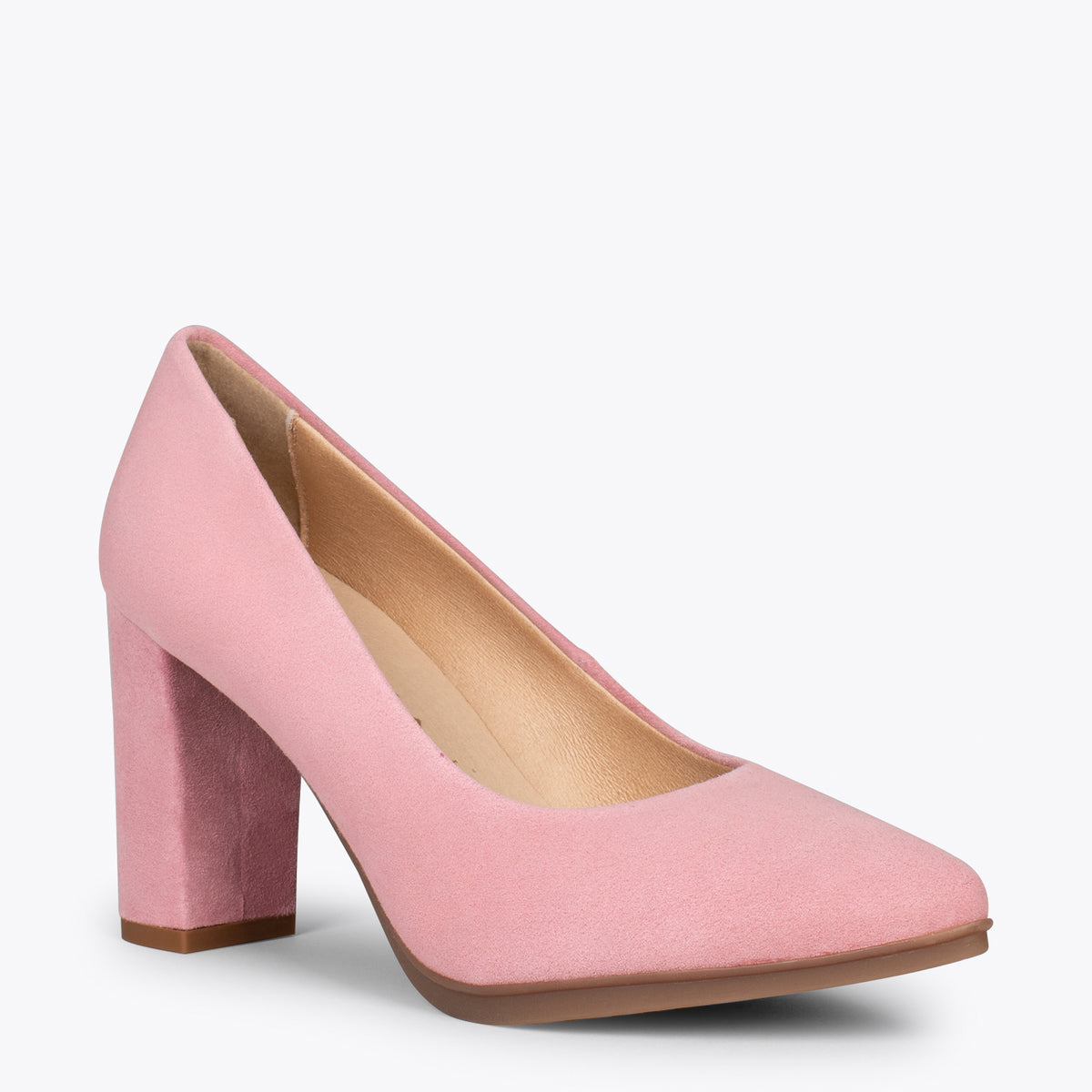 URBAN – Zapatos de tacón alto de ante ROSA