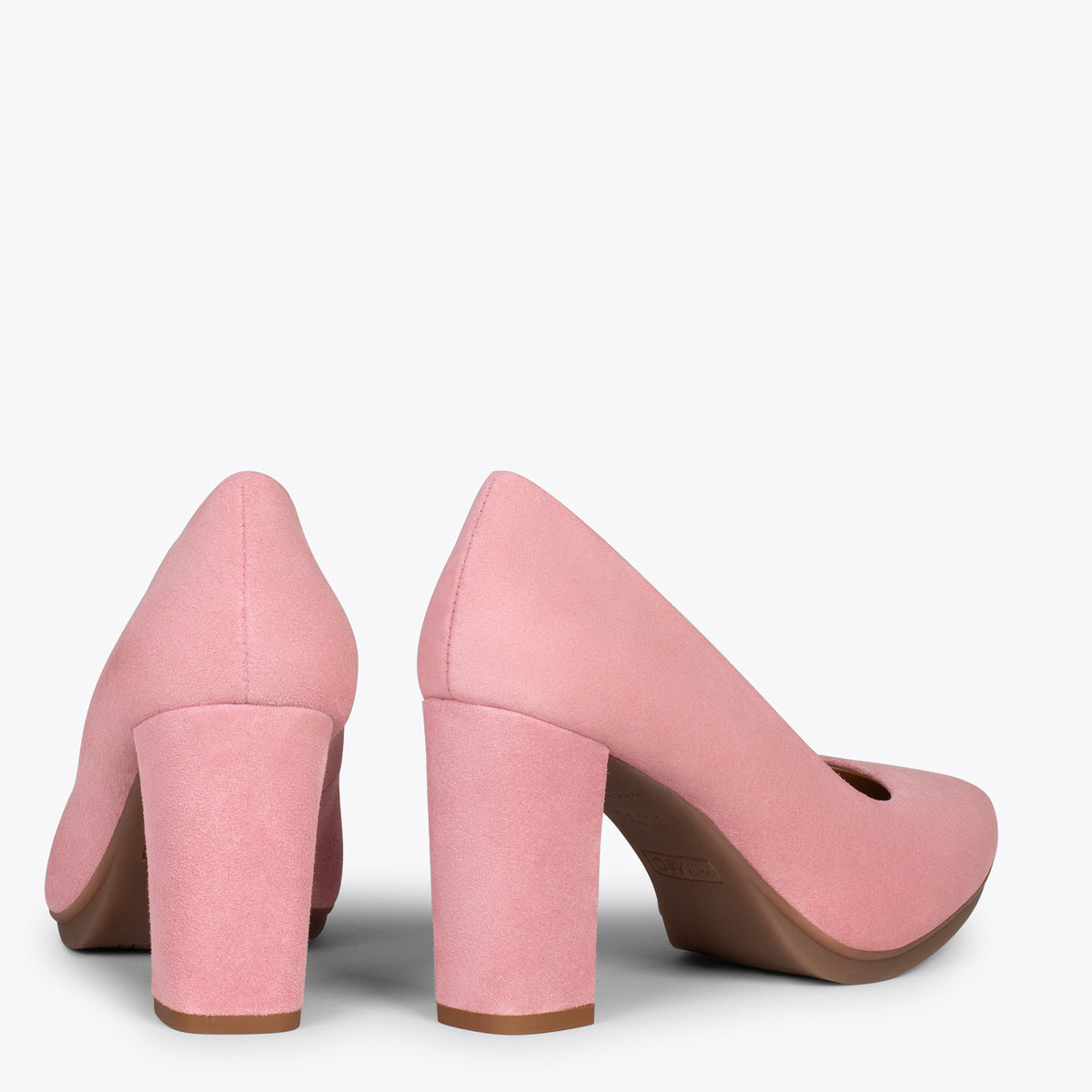 URBAN – Zapatos de tacón alto de ante ROSA