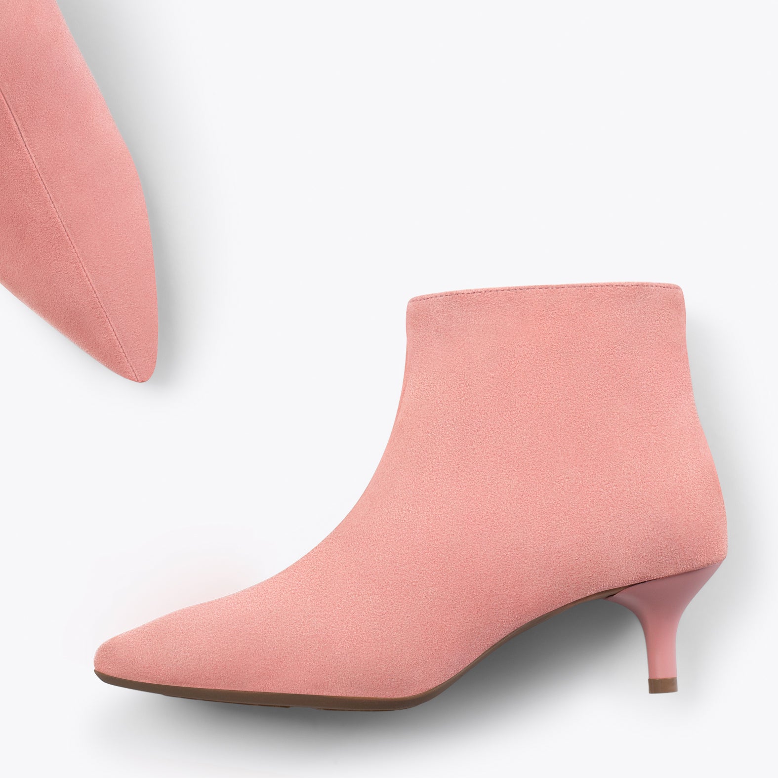 OUTFIT - Botines elegantes de tacón bajo de aguja SALMÓN