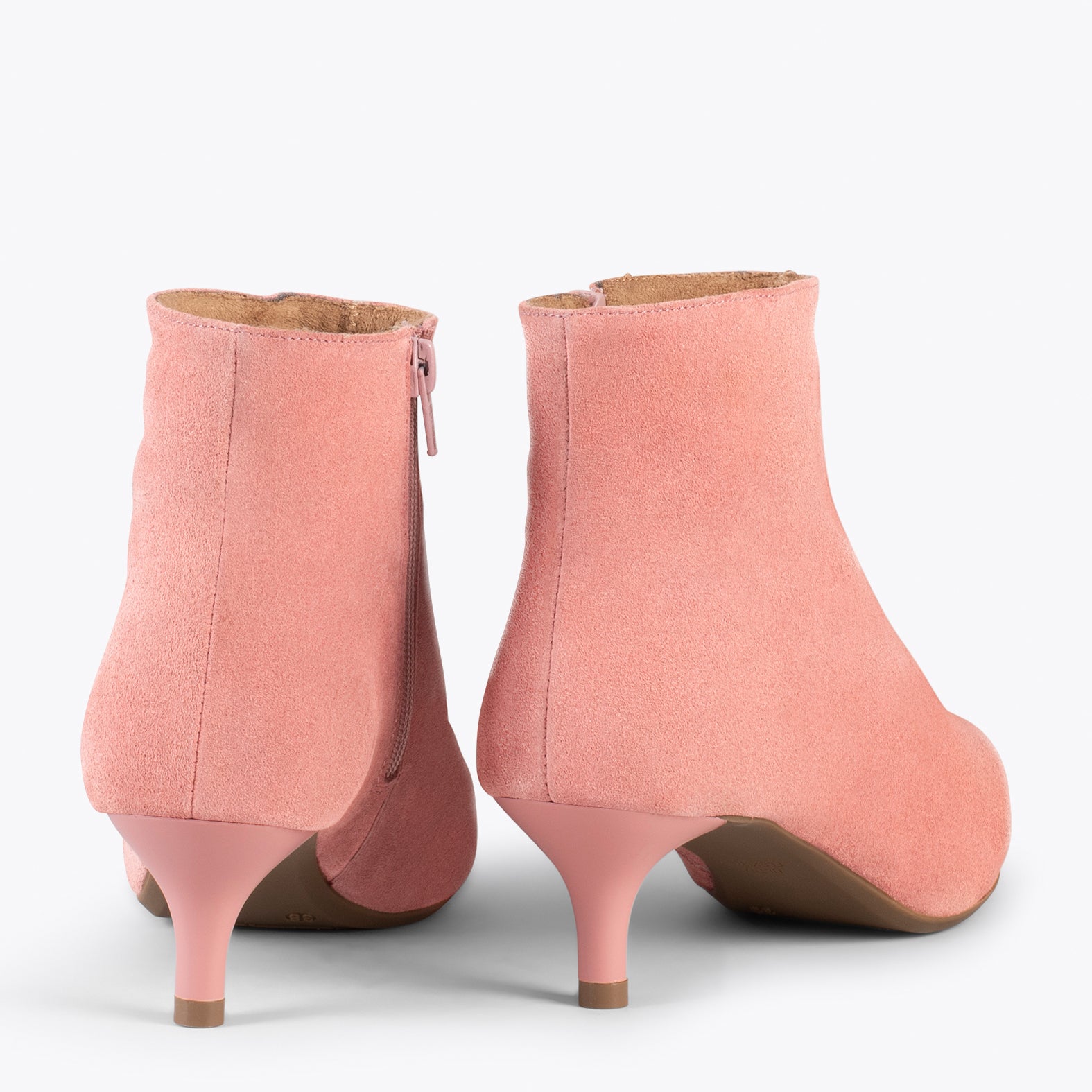 OUTFIT - Botines elegantes de tacón bajo de aguja SALMÓN