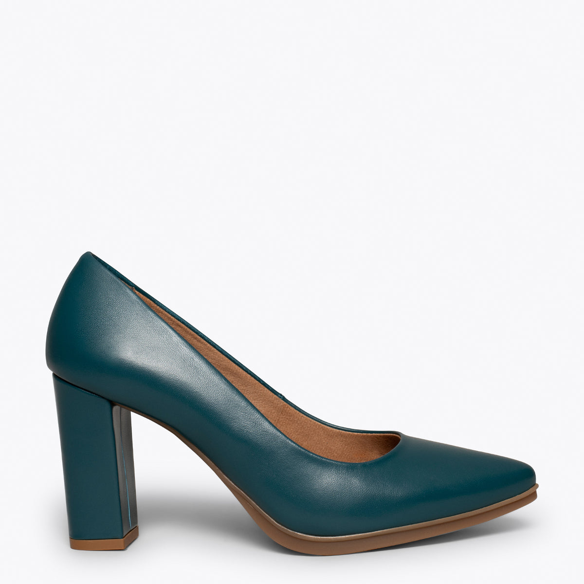 URBAN SALON - Zapatos VERDE AGUA de piel y tacón alto