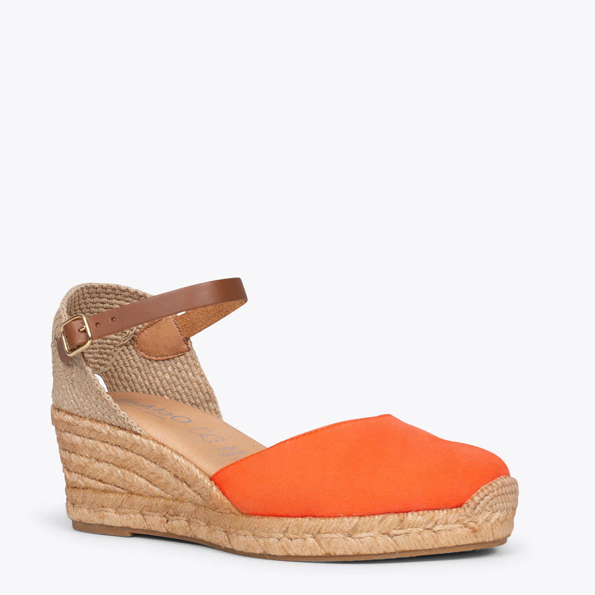 ALTEA - ORANGE mid-wedge espadrille