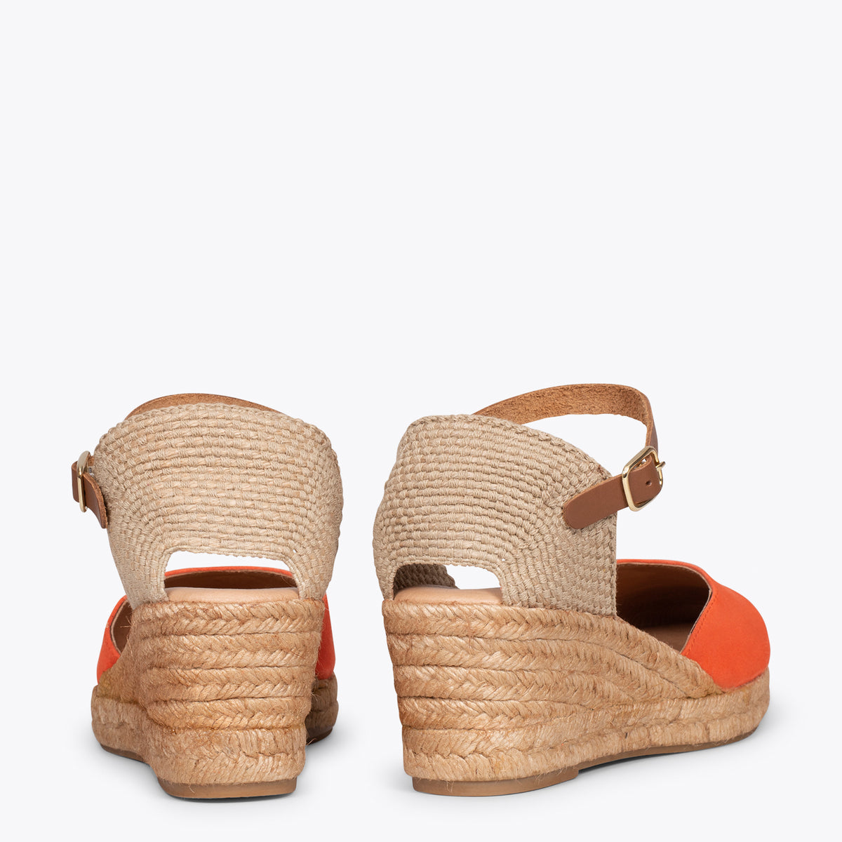 ALTEA - ORANGE mid-wedge espadrille